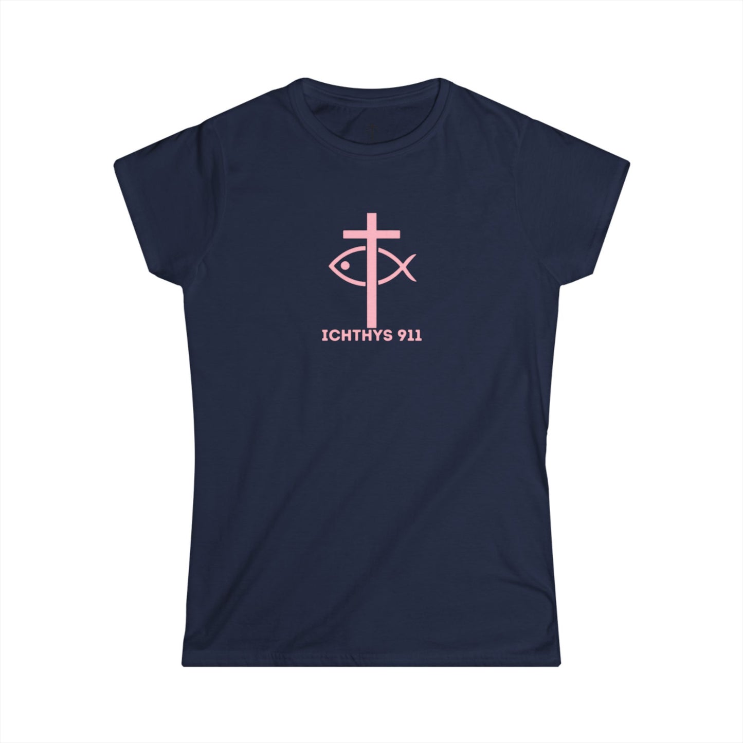 "Love, Hope, Faith - Love is the Greatest" - Inspirational Faith Tee for Women - Wear Your Faith - 1 Corinthians - ICHTHYS 911 - Pink Font