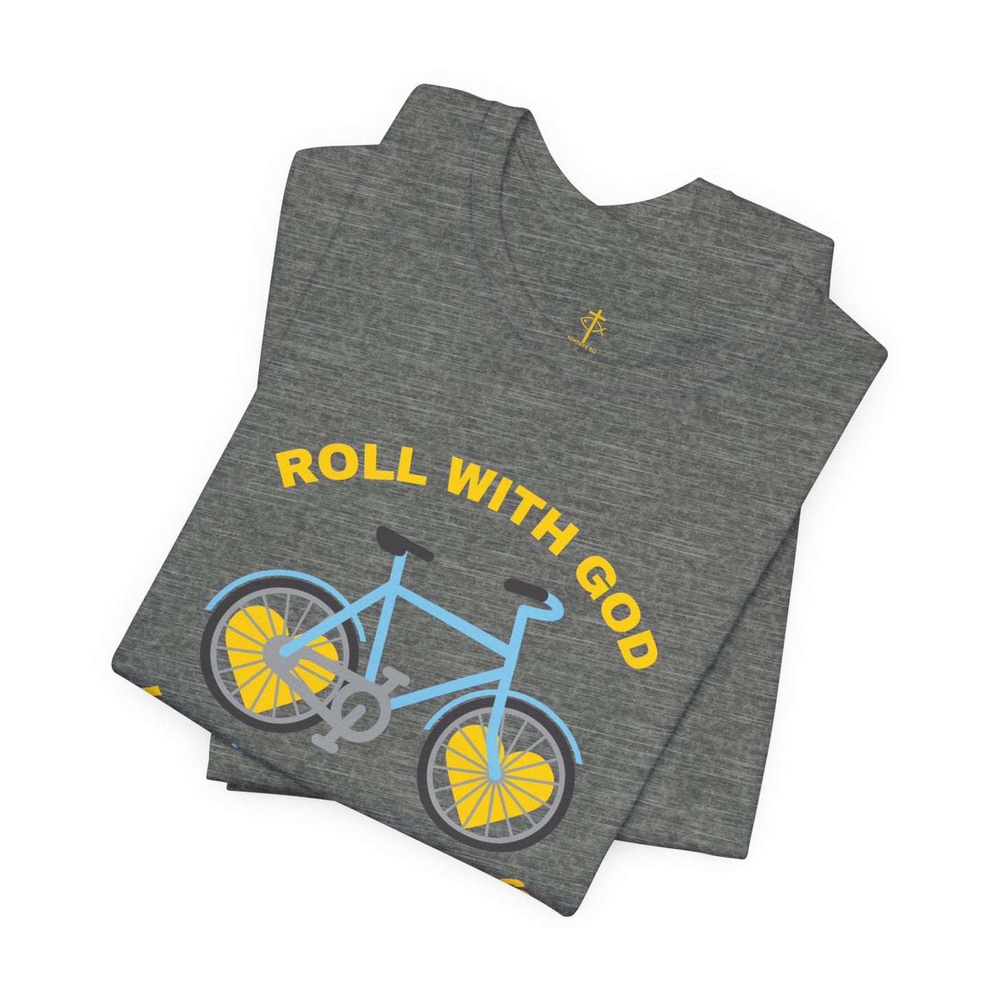 Roll With God Love Like Jesus - Reverse Design - Unisex T- Shirt - Lightweight 100% Cotton - Summer T - Arm Form Fitting - Men T- Shirt - Women T-Shirt - Christian T-Shirt - Love Like Jesus ICHTHYS 911