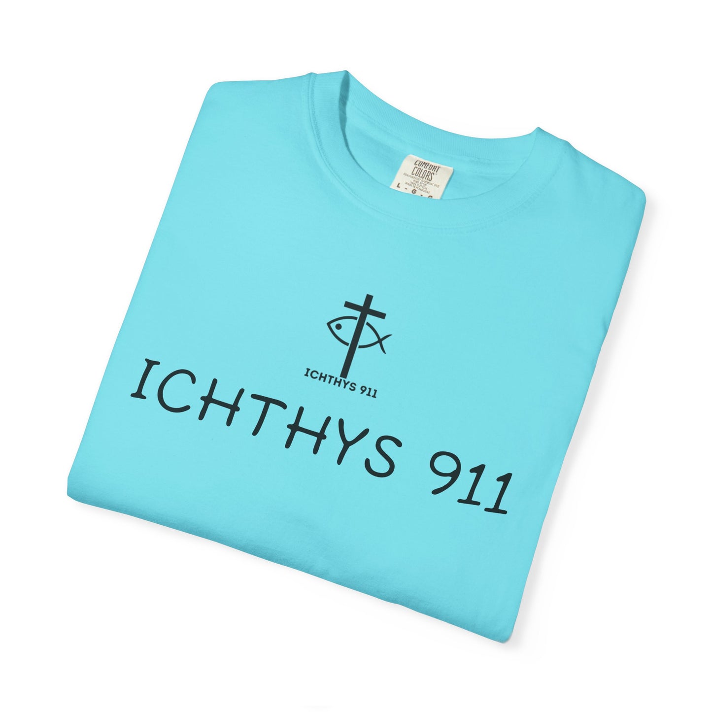 ICHTHYS 911 - "Authentic - Reverse" Black Font - Unisex T - Women T - Men T -Christian Tee - Faith-Inspired Shirt - Christian Fashion - Wear Your Faith