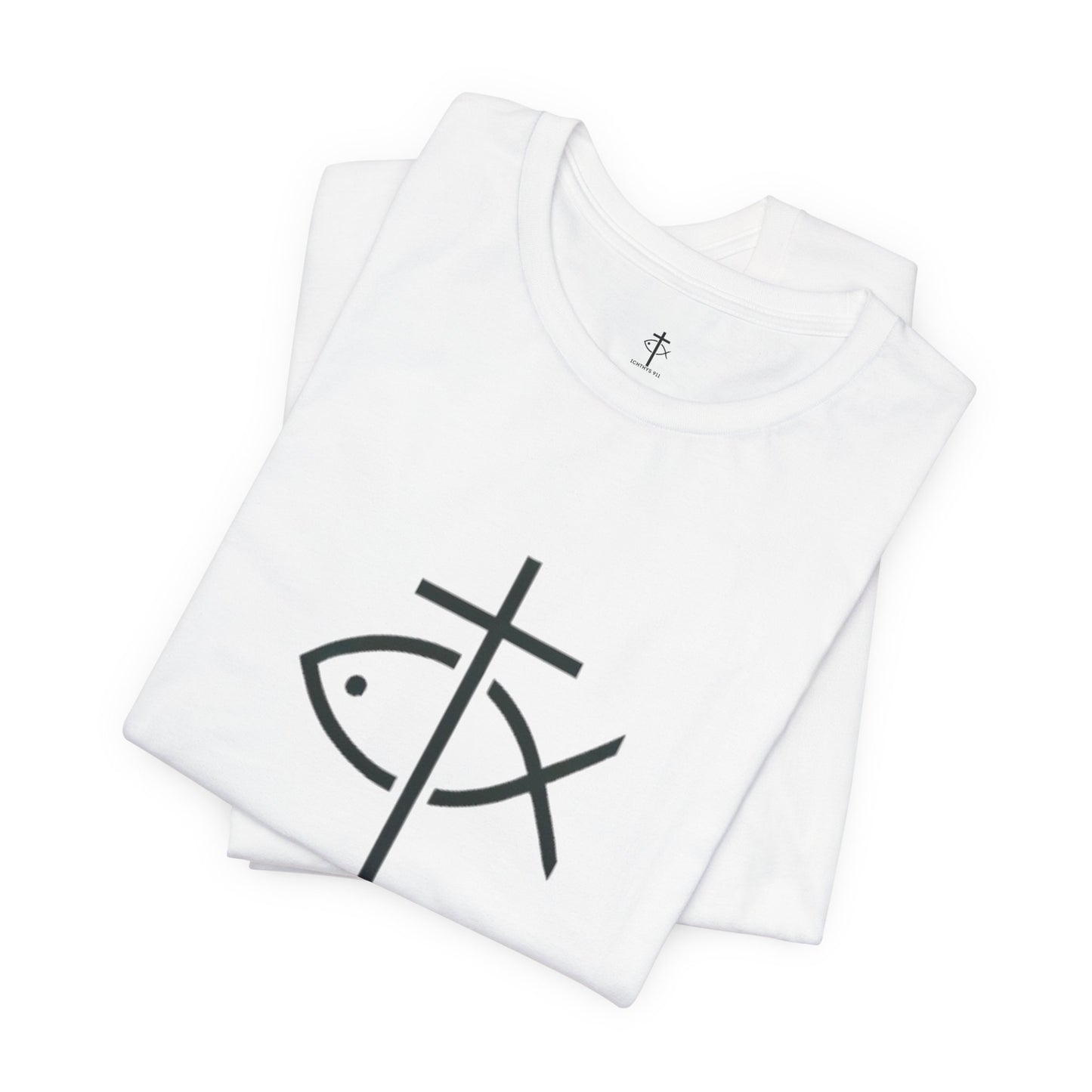ICHTHYS 911 - Lightweight fabric - Unisex - 100% Airlume combed and ring-spun cotton - Light weight T-Shirt - Faith & Strength