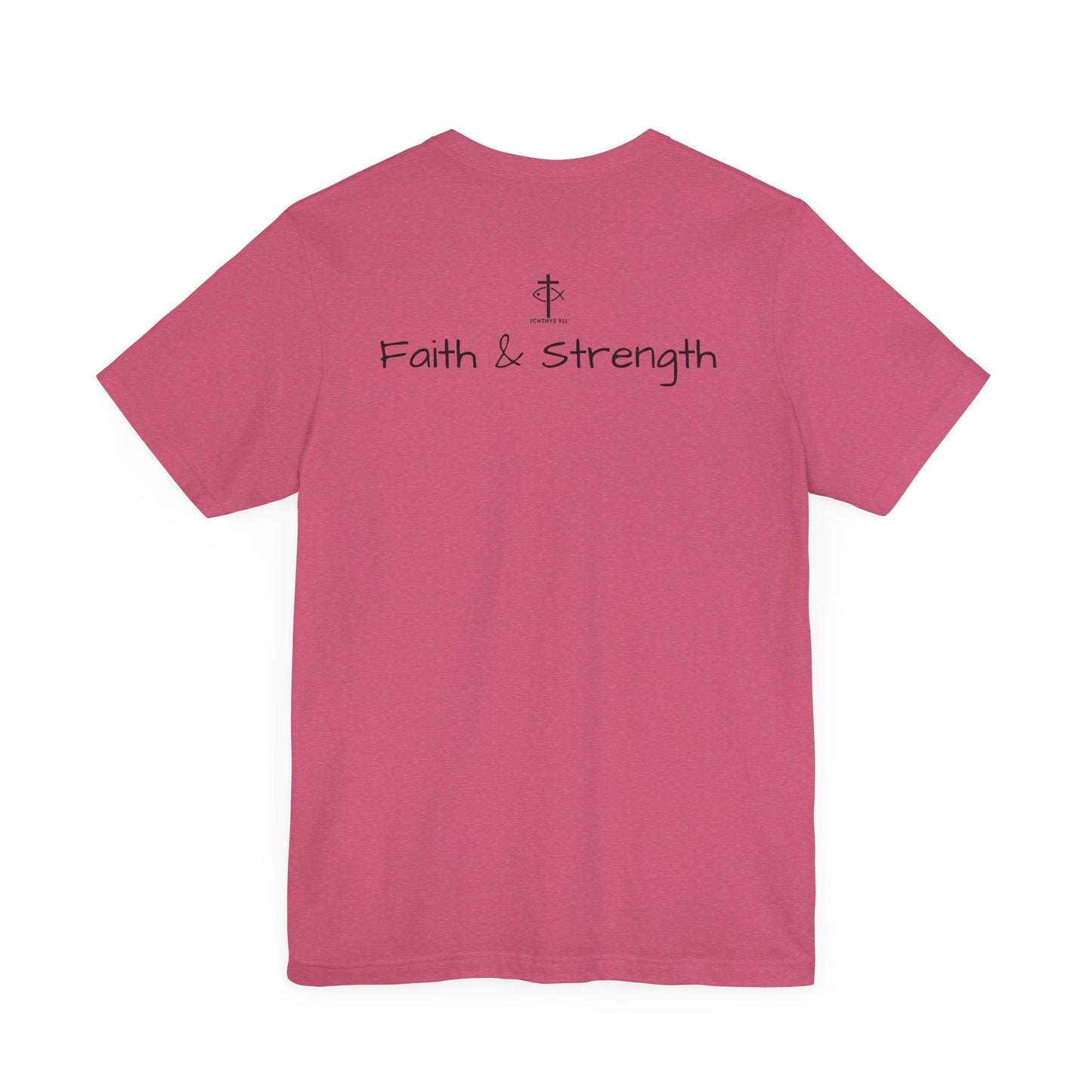 ICHTHYS 911 - Lightweight fabric - Unisex - 100% Airlume combed and ring-spun cotton - Light weight T-Shirt - Faith & Strength