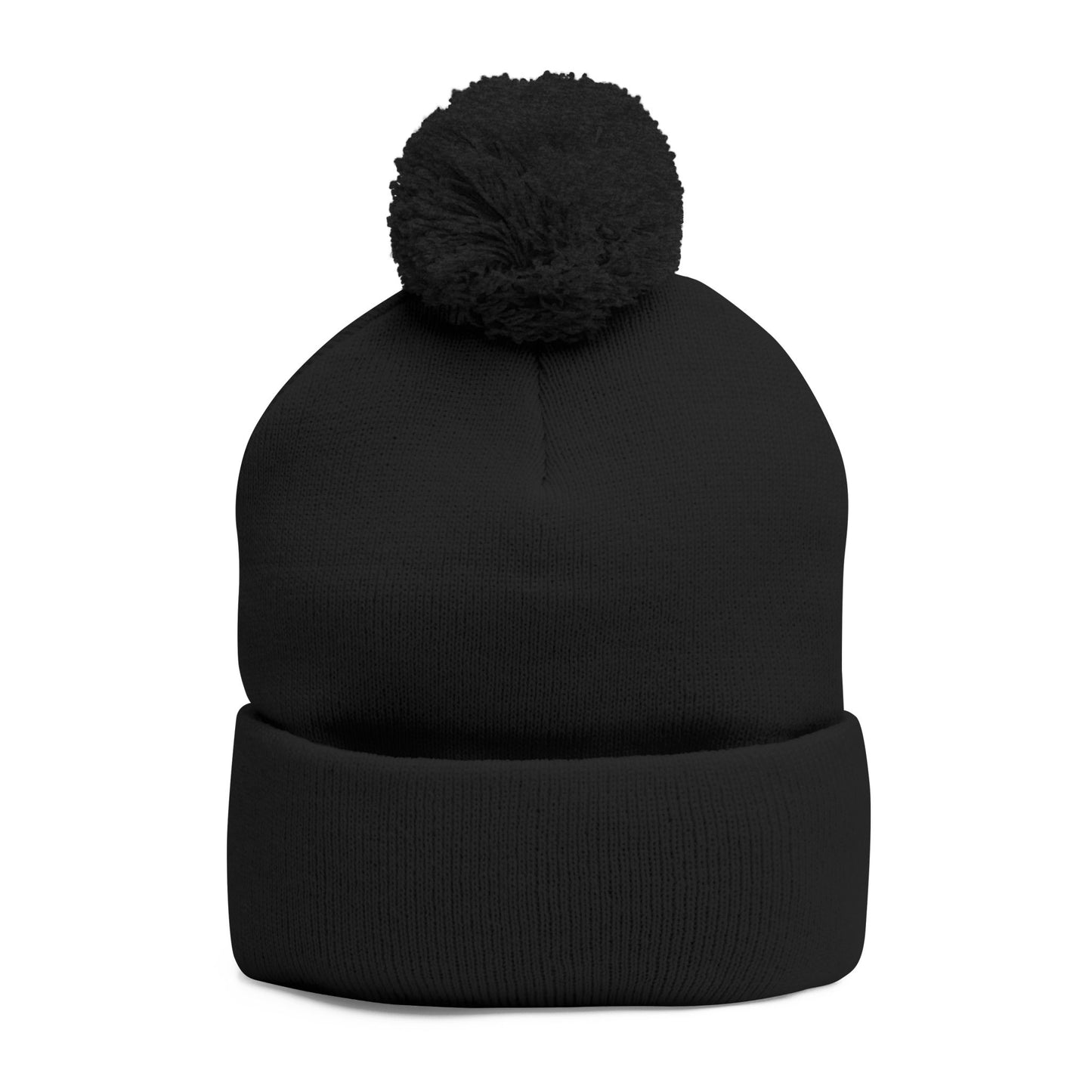 Cozy Pom-Pom Knit Cap | Winter Accessory with Embroidery - Christian Faith Wear - ICHTHYS 911 Design
