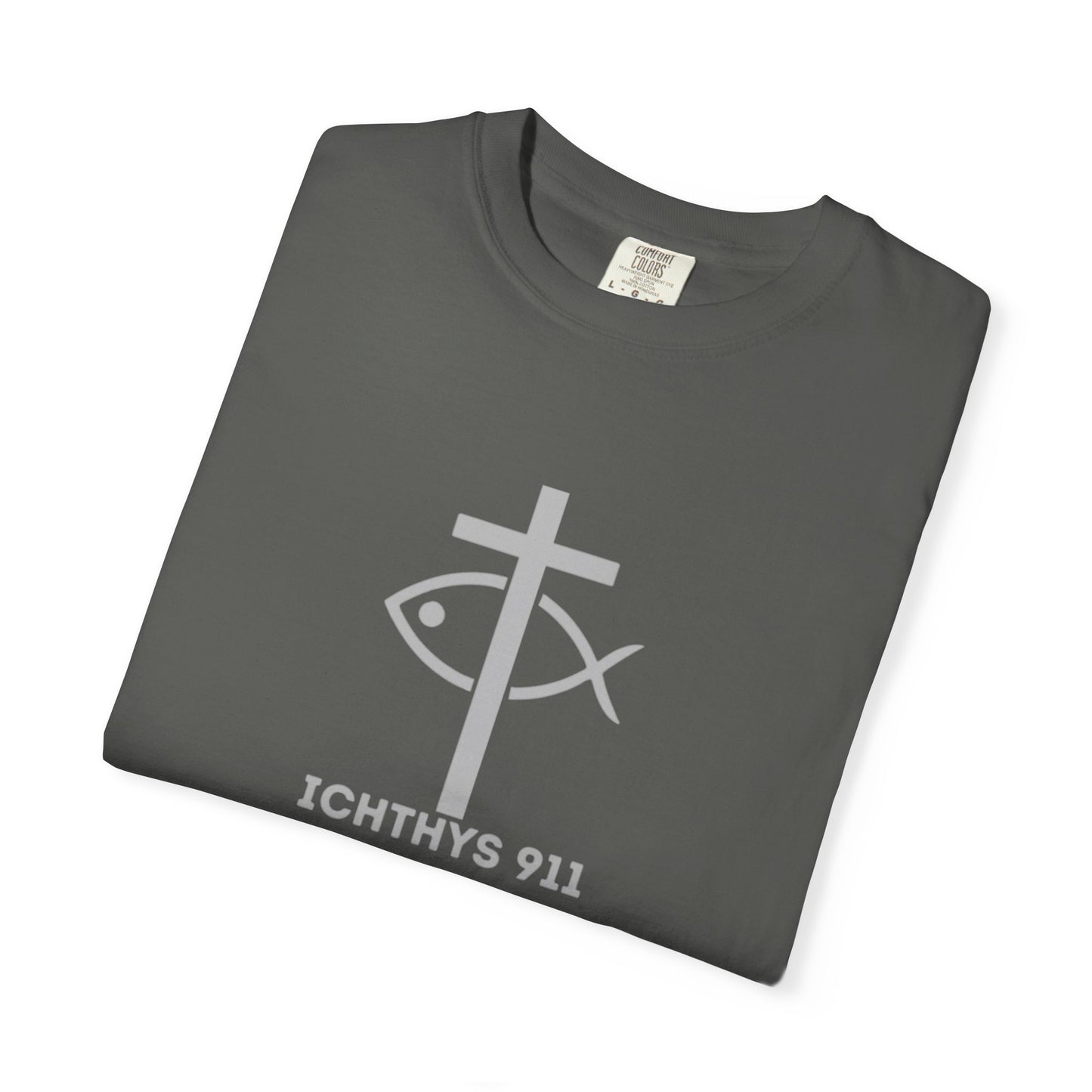 "Roll With God Ride With Jesus" - Silver Font - Unisex T- Shirt - Medium Weight 100% Cotton - Summer T - Men T- Shirt - Women T-Shirt - Christian T-Shirt - ICHTHYS 911