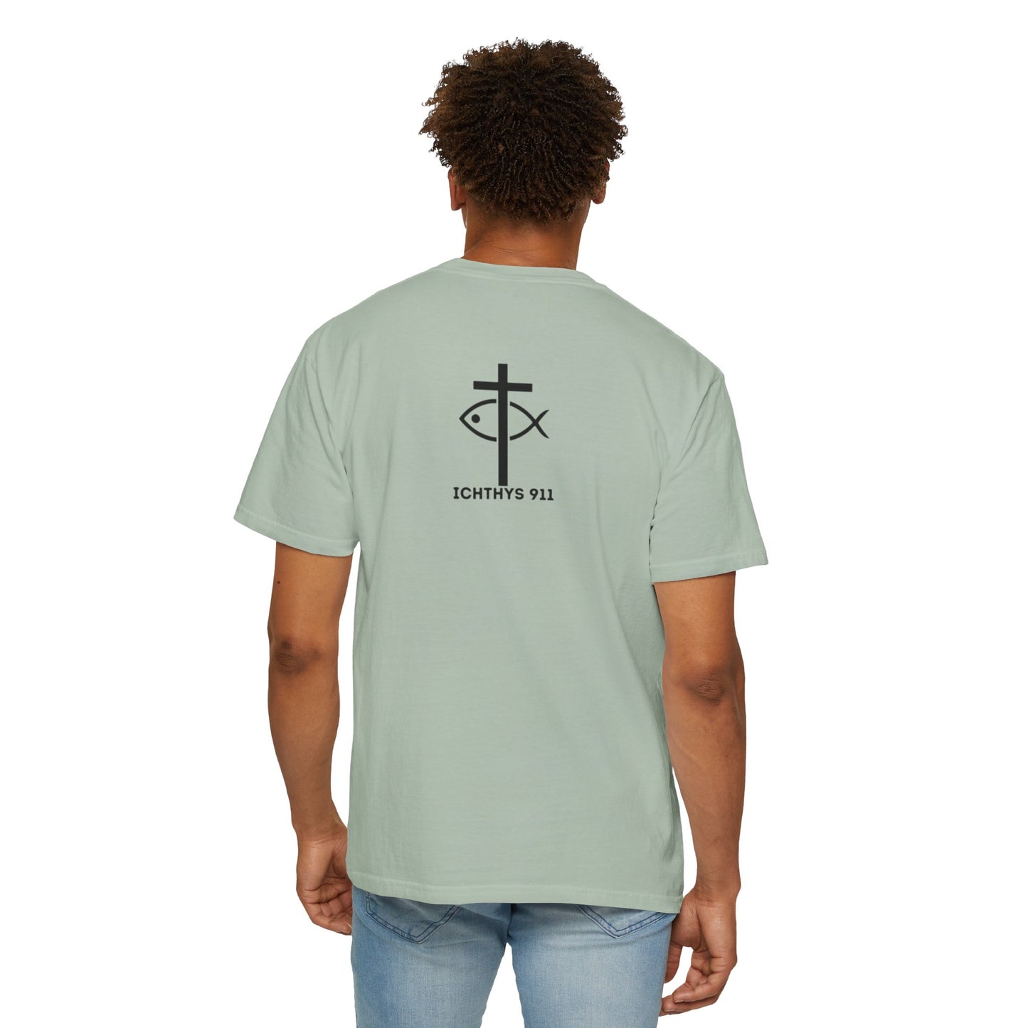 ICHTHYS 911 - "Authentic - Reverse" Black Font - Unisex T - Women T - Men T -Christian Tee - Faith-Inspired Shirt - Christian Fashion - Wear Your Faith