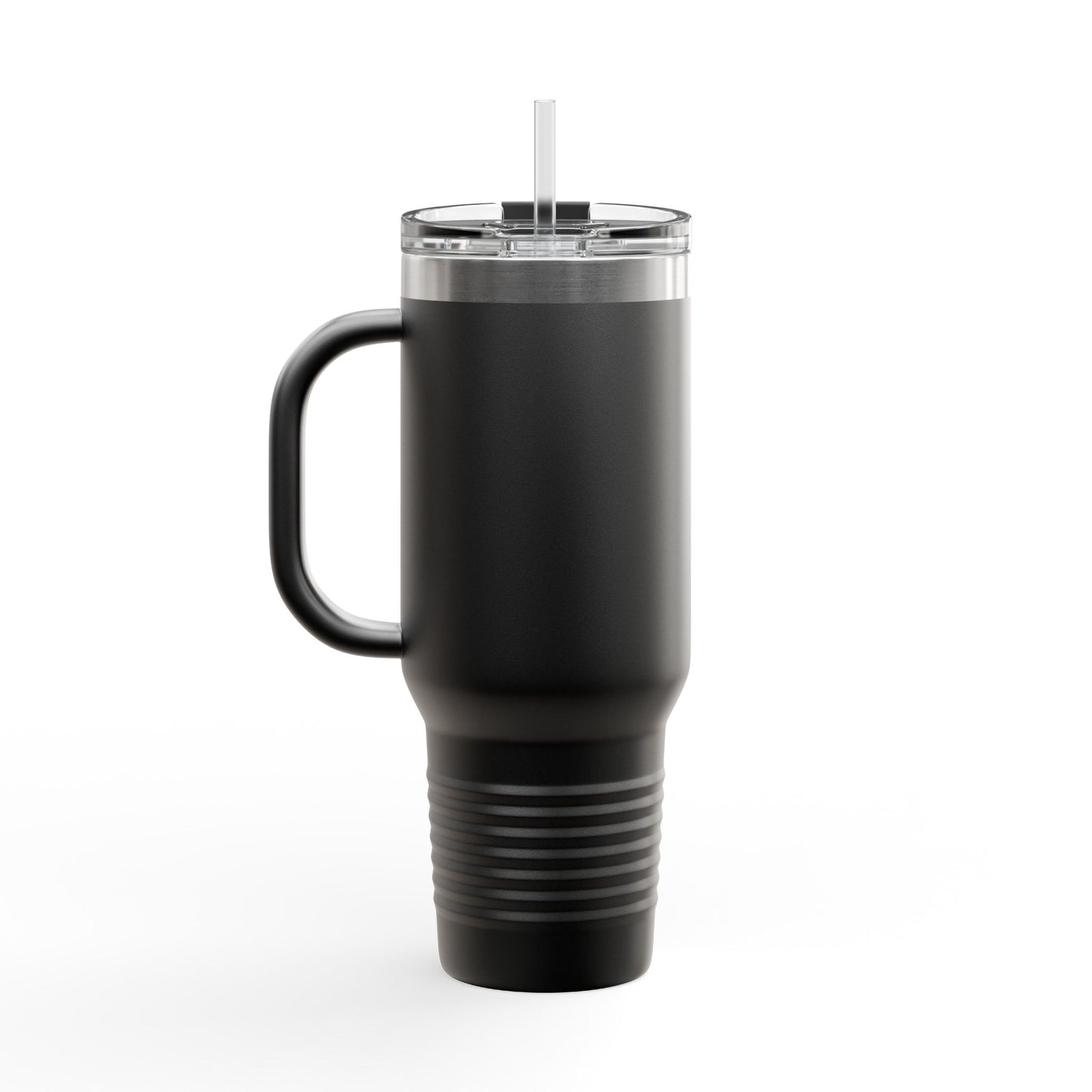Faith-Inspired Insulated Travel Mug - 40oz with ICHTYS 911 Design