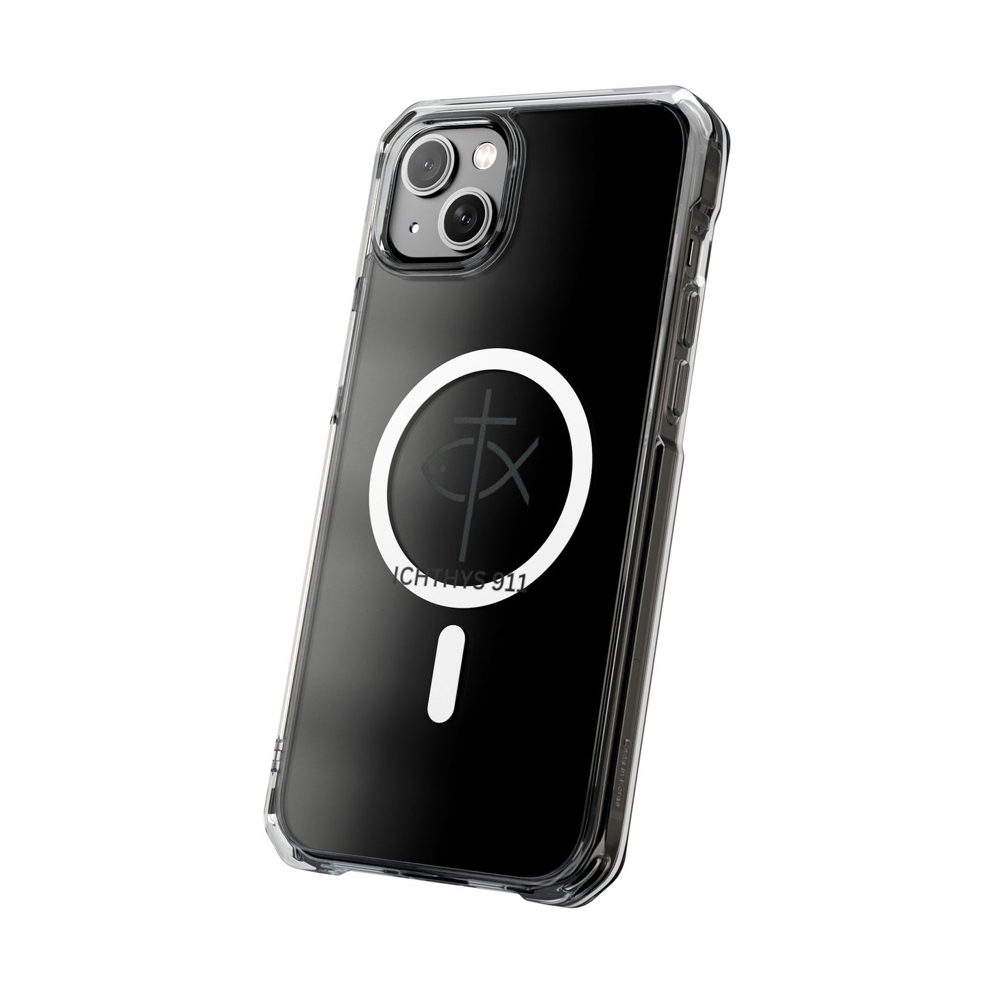 Magnetic Clear Case with Faith Symbol - Durable iPhone Protection