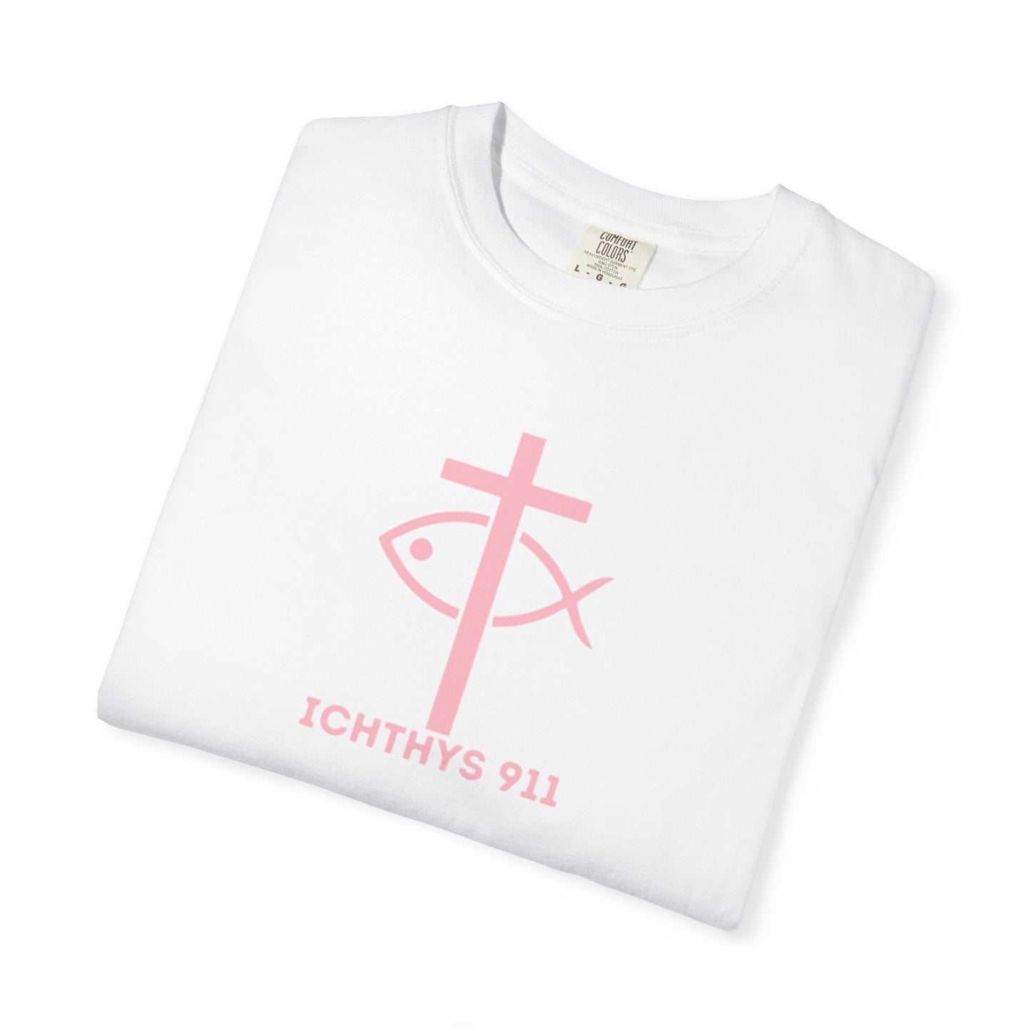 Faith, Hope, & Love - Pink font - Unisex Garment Dyed T-Shirt - 100% US Cotton - Men T-Shirt - Christian Women Tee - Faith-Inspired Shirt - Christian Fashion - Wear Your Faith - Additional Colors Added
