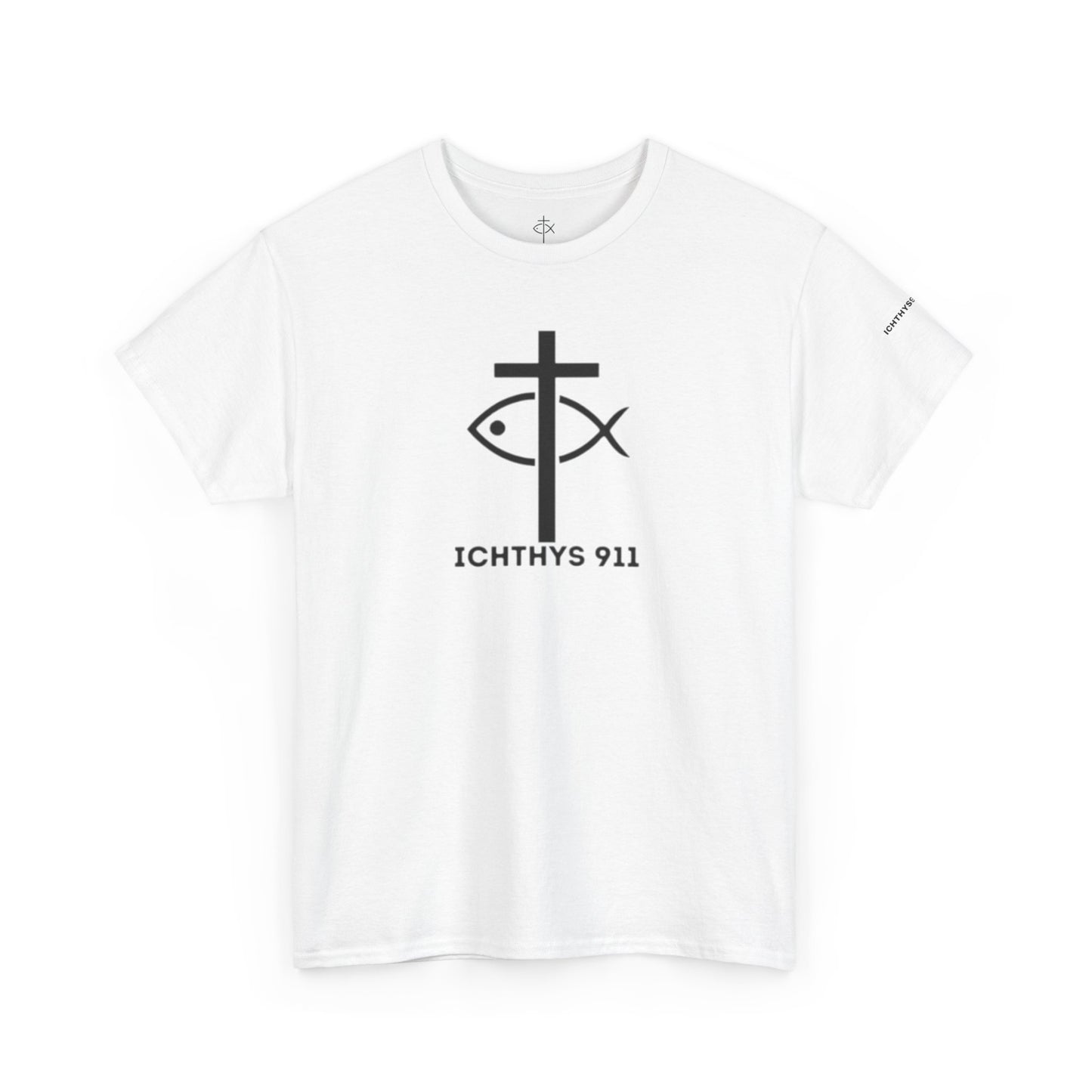 Authentic Design - Unisex T-Shirt - Heavy Cotton T-Shirt - Jesus Fish - Men's T-Shirt - Women T-Shirt Christian Faith - Unisex Clothing - ICHTHYS 911