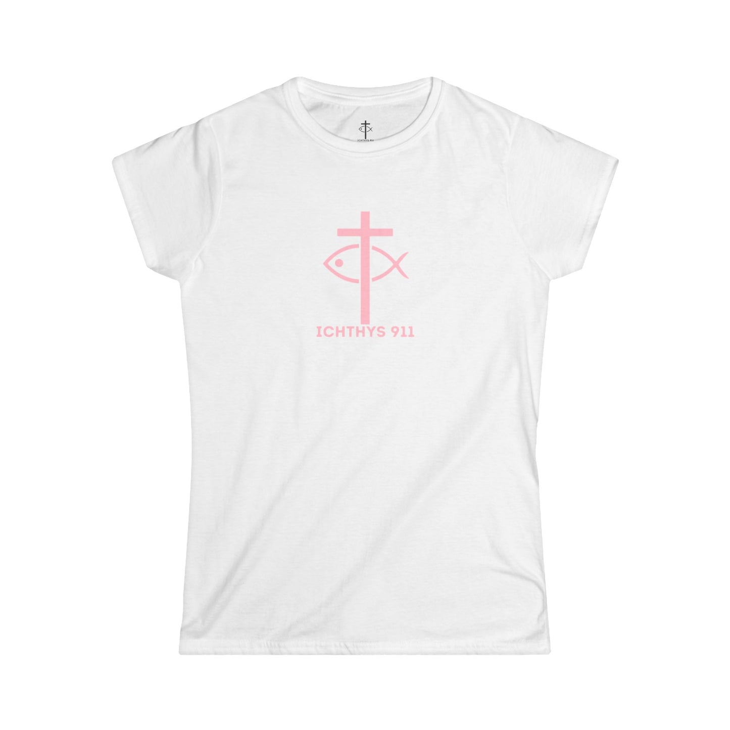 "Love, Hope, Faith - Love is the Greatest" - Inspirational Faith Tee for Women - Wear Your Faith - 1 Corinthians - ICHTHYS 911 - Pink Font