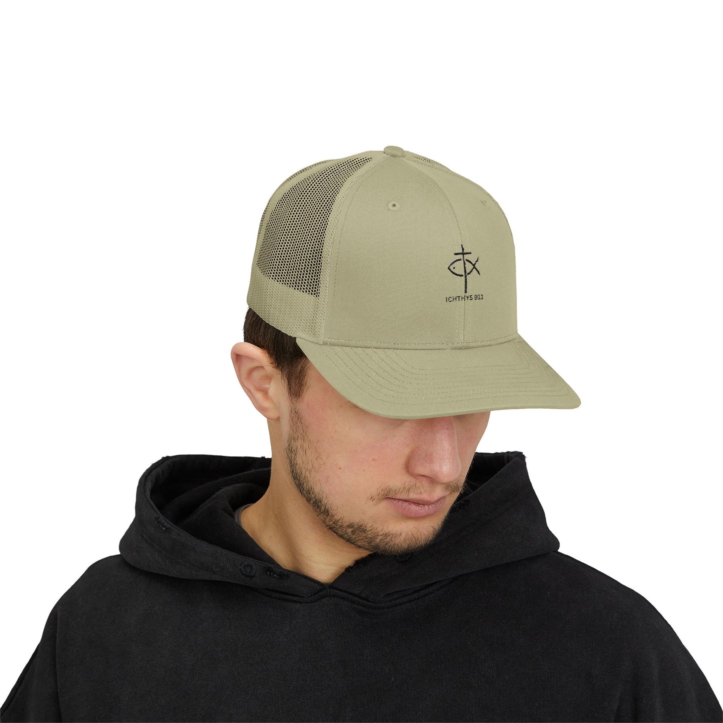 Ichthys 911 Snapback Trucker Cap - Stylish Faith-Inspired Hat
