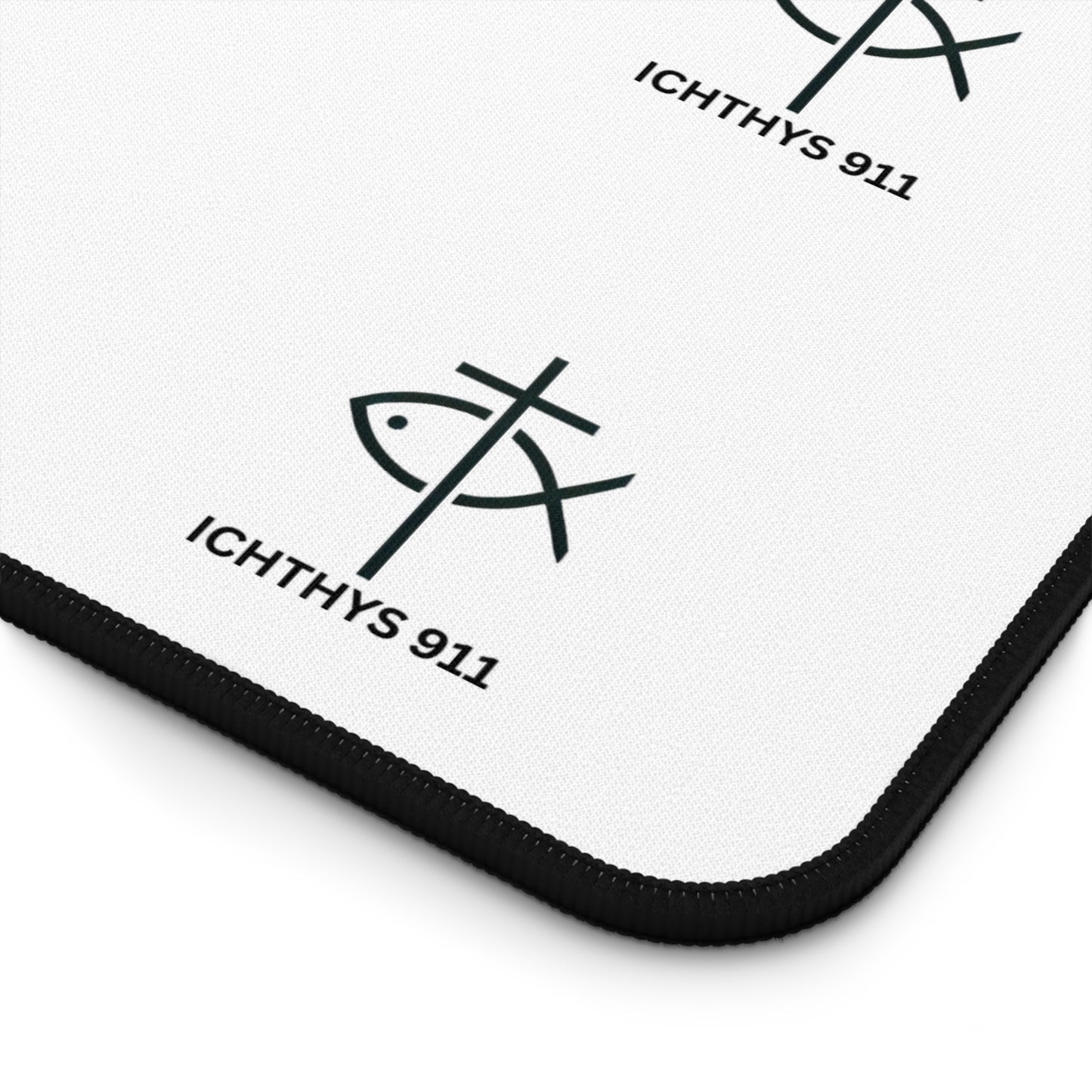 Personalized Black Desk Mat with Monogram Design - Stylish Office Accessory for Creatives