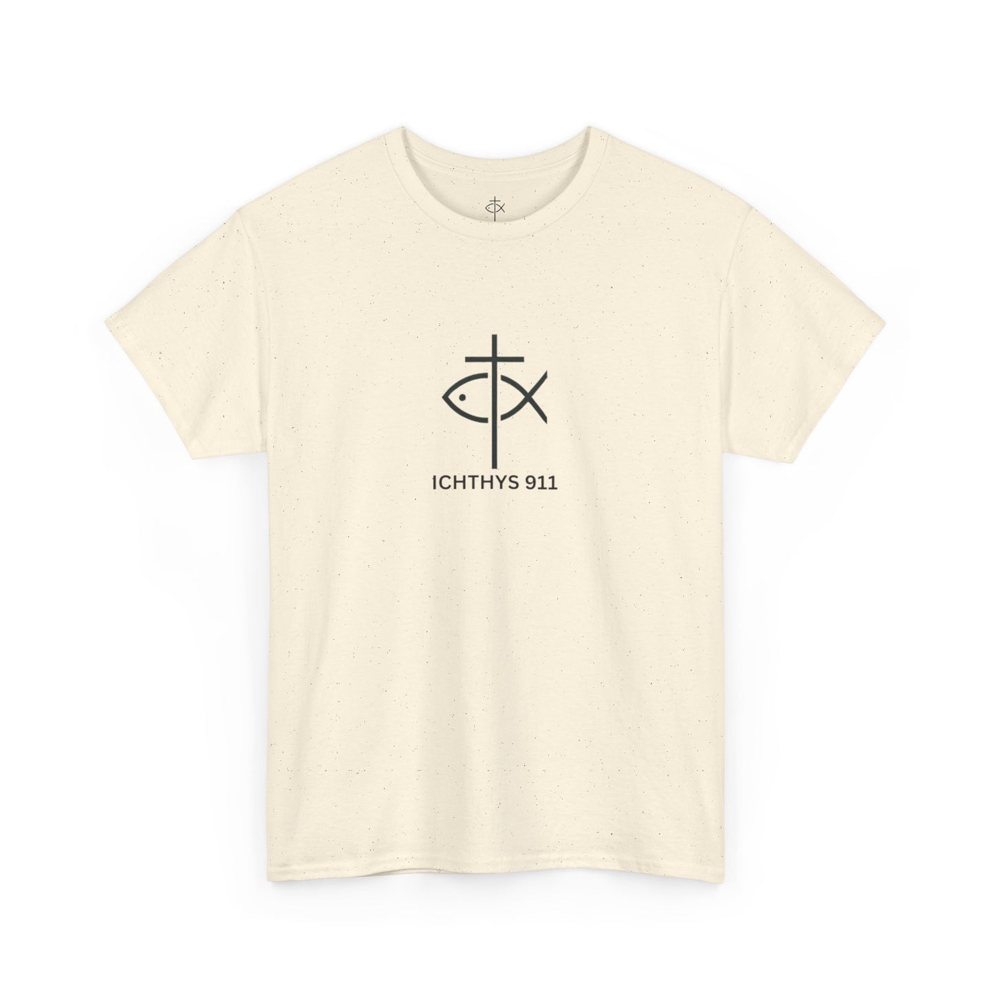 ICHTHYS 911 - "Authentic Design" - Unisex T-Shirt - Heavy Cotton T-Shirt - Jesus Fish - Men's T-Shirt - Women T-Shirt Christian Faith - Unisex Clothing