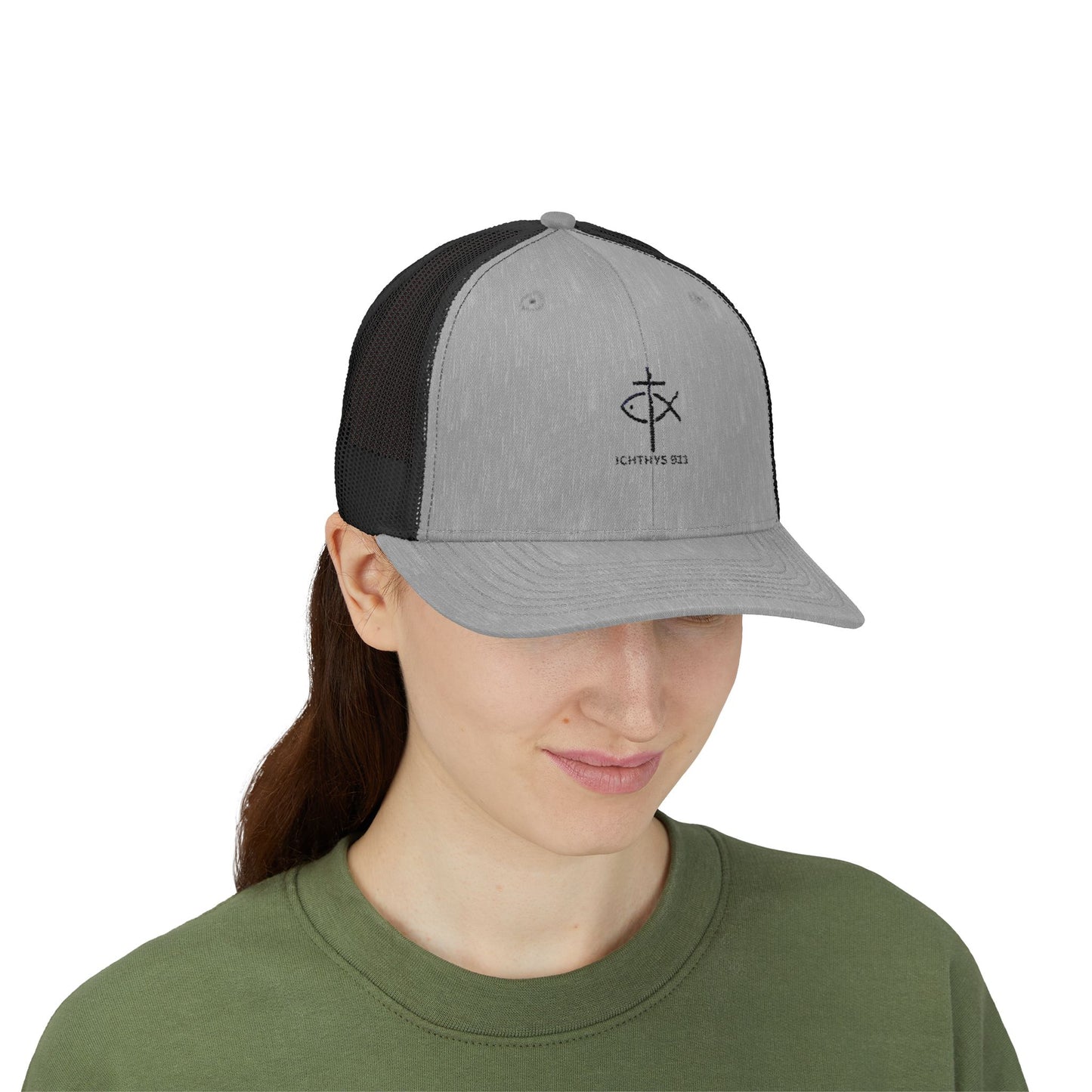 Ichthys 911 Snapback Trucker Cap - Stylish Faith-Inspired Hat