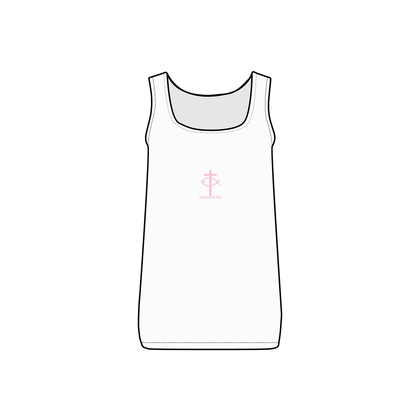 Lift Like A Girl - Comfortable Women's Micro Ribbed Tank with Inspirational Design - Slim fit - Featuring exclusive ICHTHYS 911 Logo