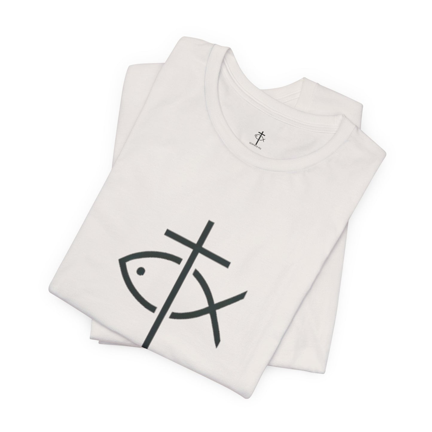 ICHTHYS 911 - Lightweight fabric - Unisex - 100% Airlume combed and ring-spun cotton - Light weight T-Shirt - Faith & Strength