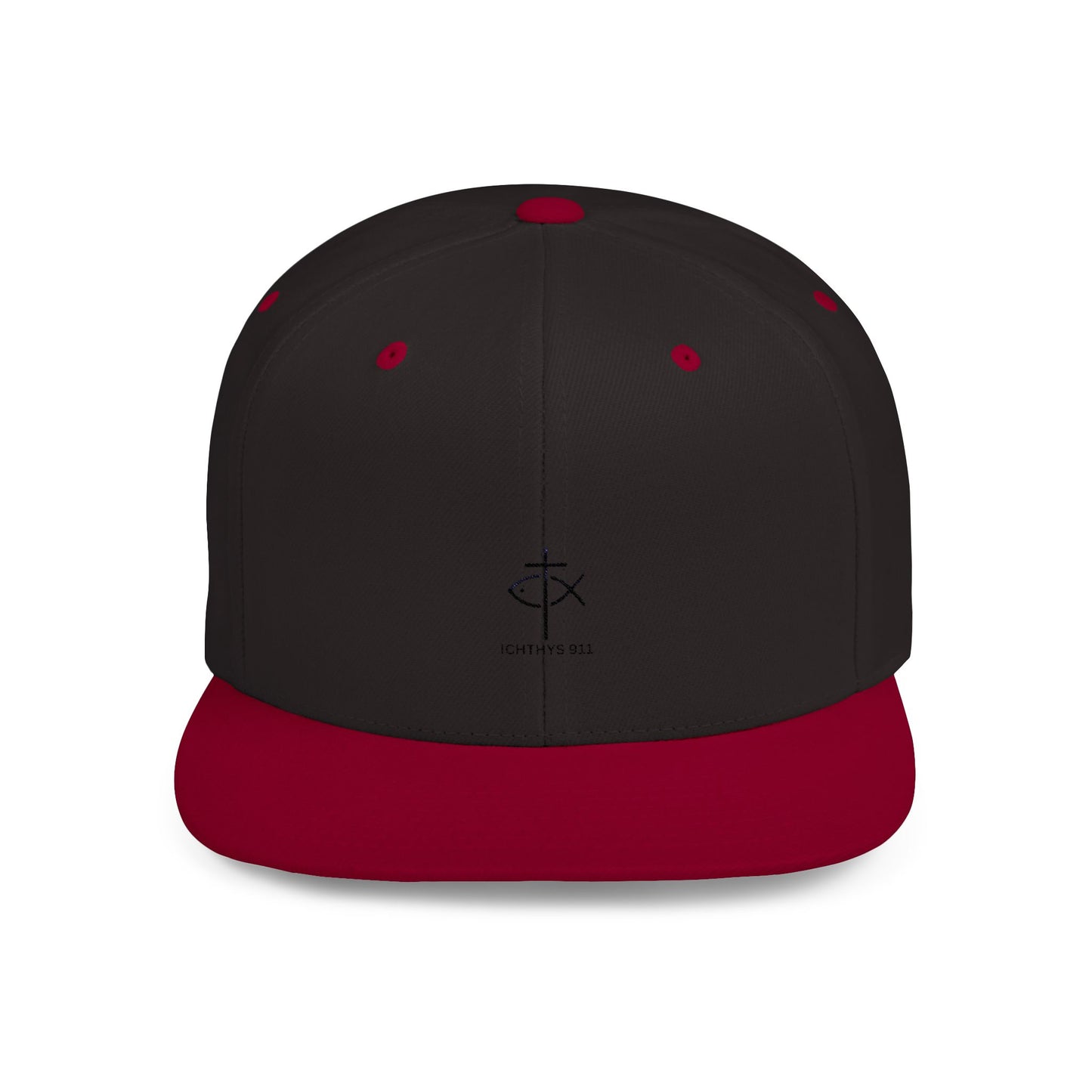 Stylish Ichthys 911 Flat Bill Snapback Cap - Perfect for Casual Wear and Faith-Based Events