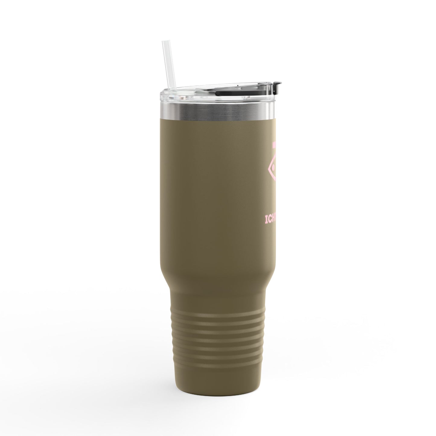 40oz Insulated Travel Mug with Straw - Perfect for On-the-Go Hydration & Outdoor Adventures - Featuring ICHTHYS 911