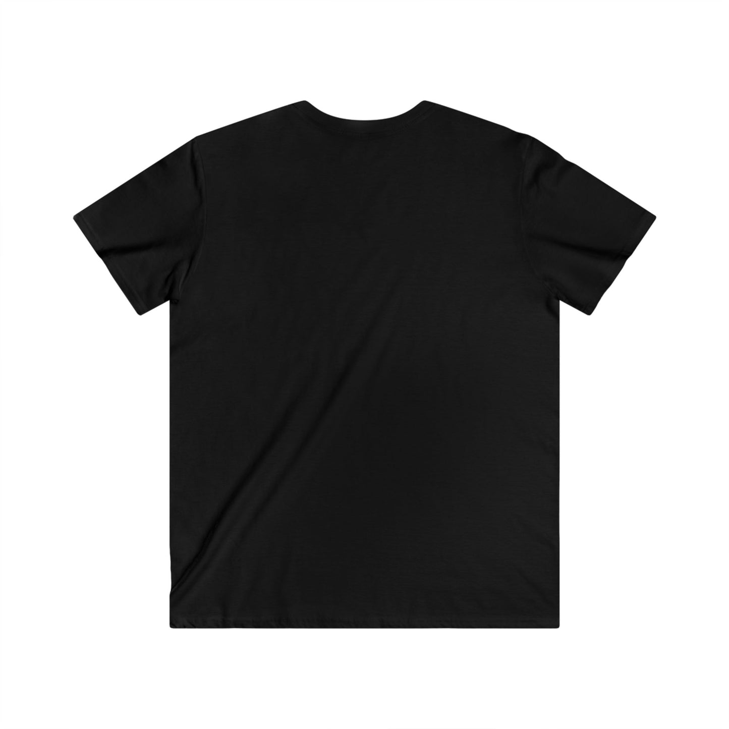 Authentic Round Collection - Men's Fitted V-Neck Short Sleeve T - Shirt - Faith-Inspired - Christian Faith - Black Font-  ICHTHYS 911