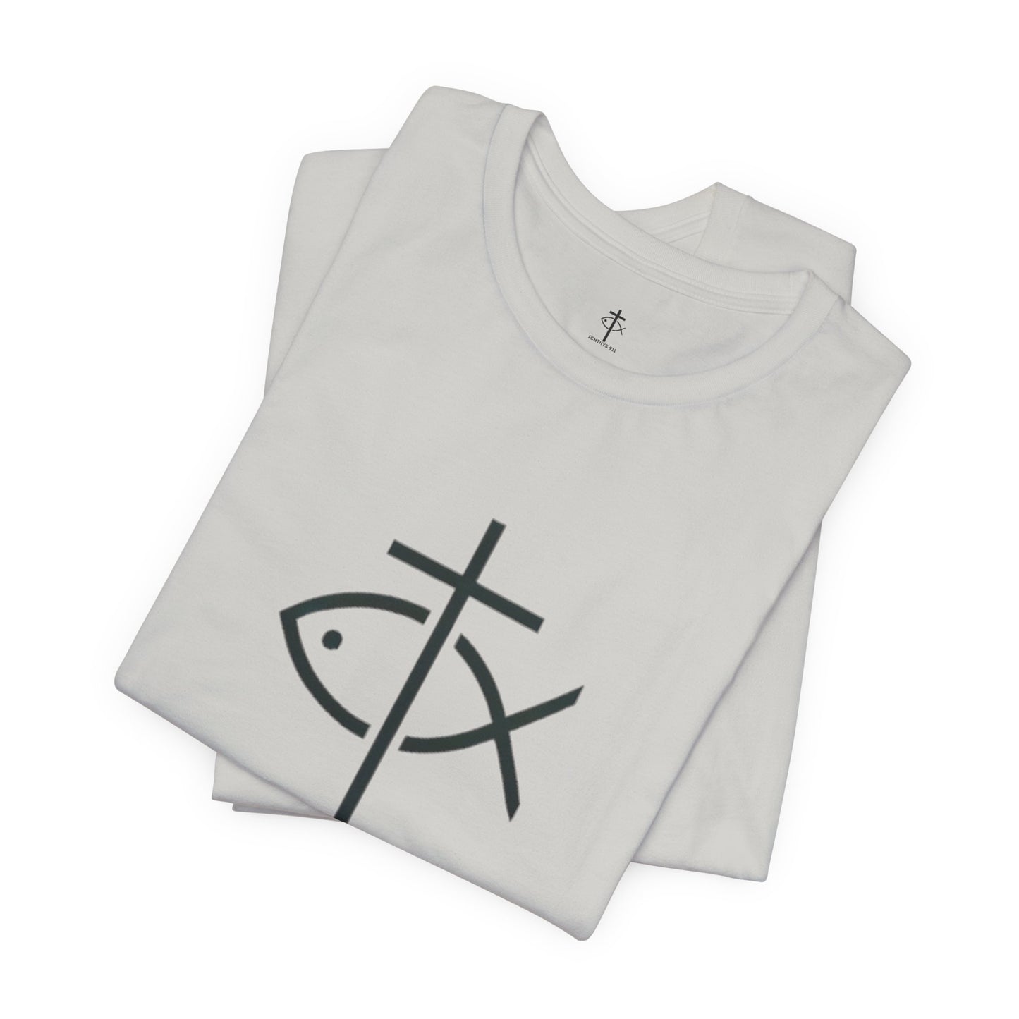 ICHTHYS 911 - Lightweight fabric - Unisex - 100% Airlume combed and ring-spun cotton - Light weight T-Shirt - Faith & Strength