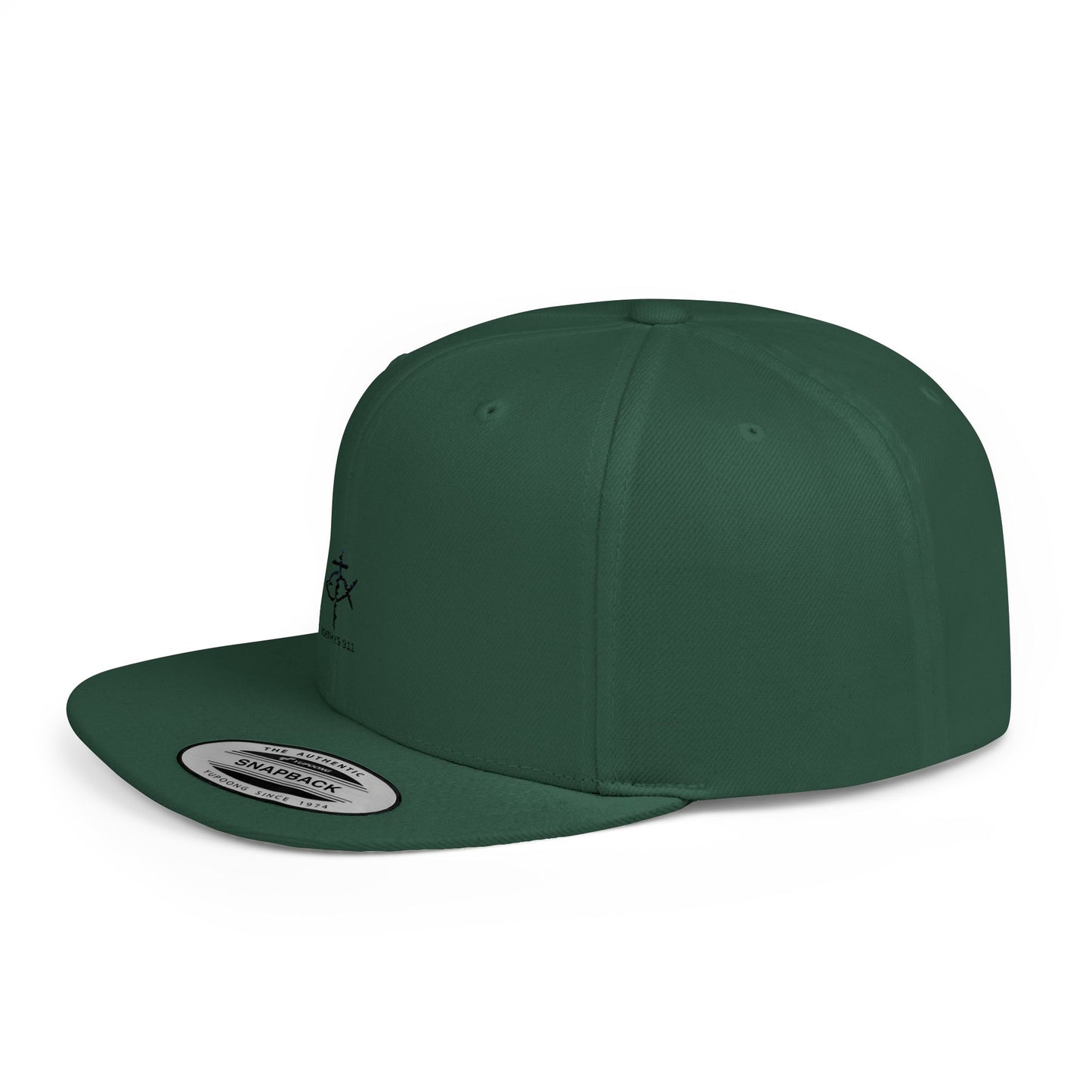 Stylish Ichthys 911 Flat Bill Snapback Cap - Perfect for Casual Wear and Faith-Based Events