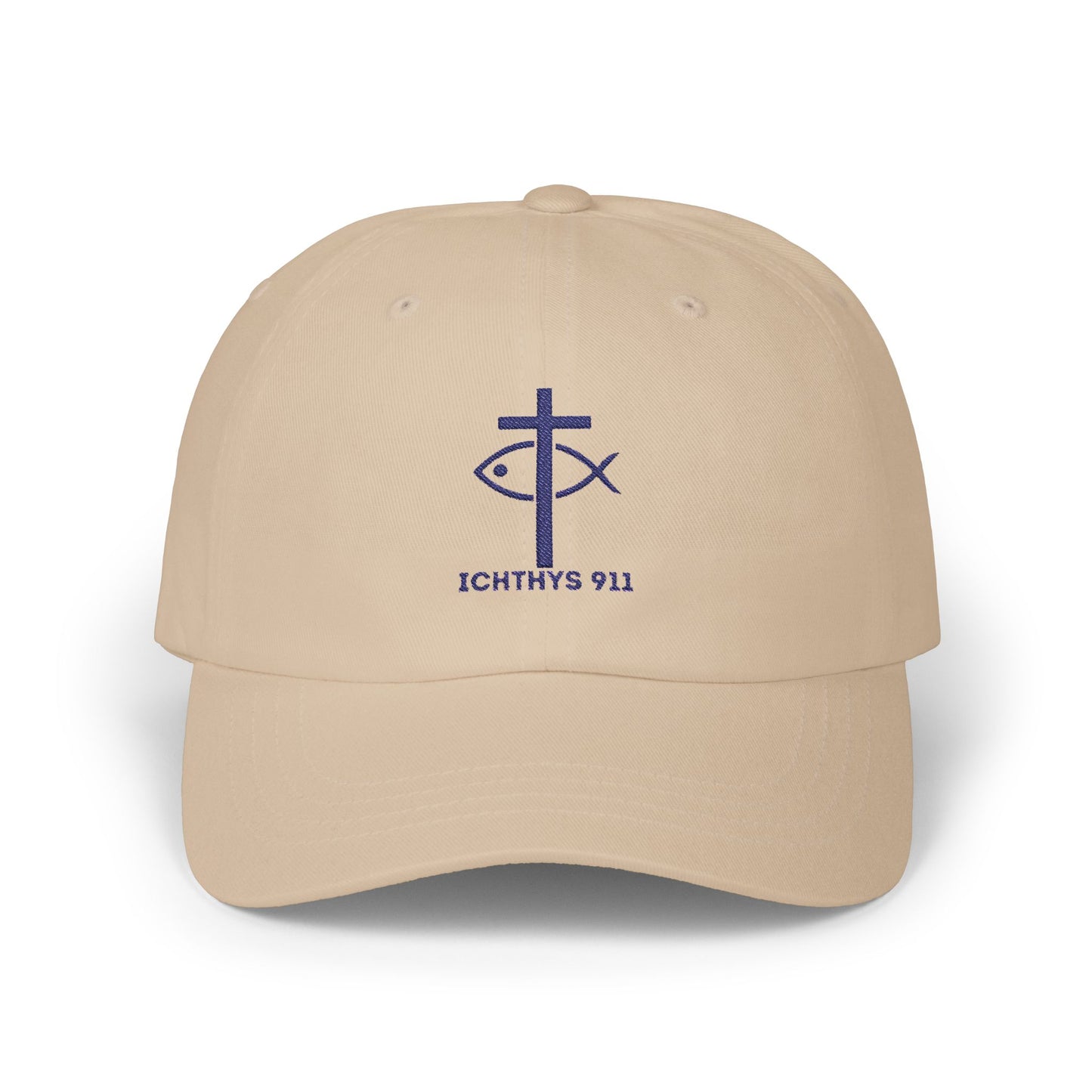 ICHTHYS 911 Classic Dad Cap - Faith-Inspired Adjustable Hat - Soft Hat - Adjustable Strap - Wear Your Faith - Unisex
