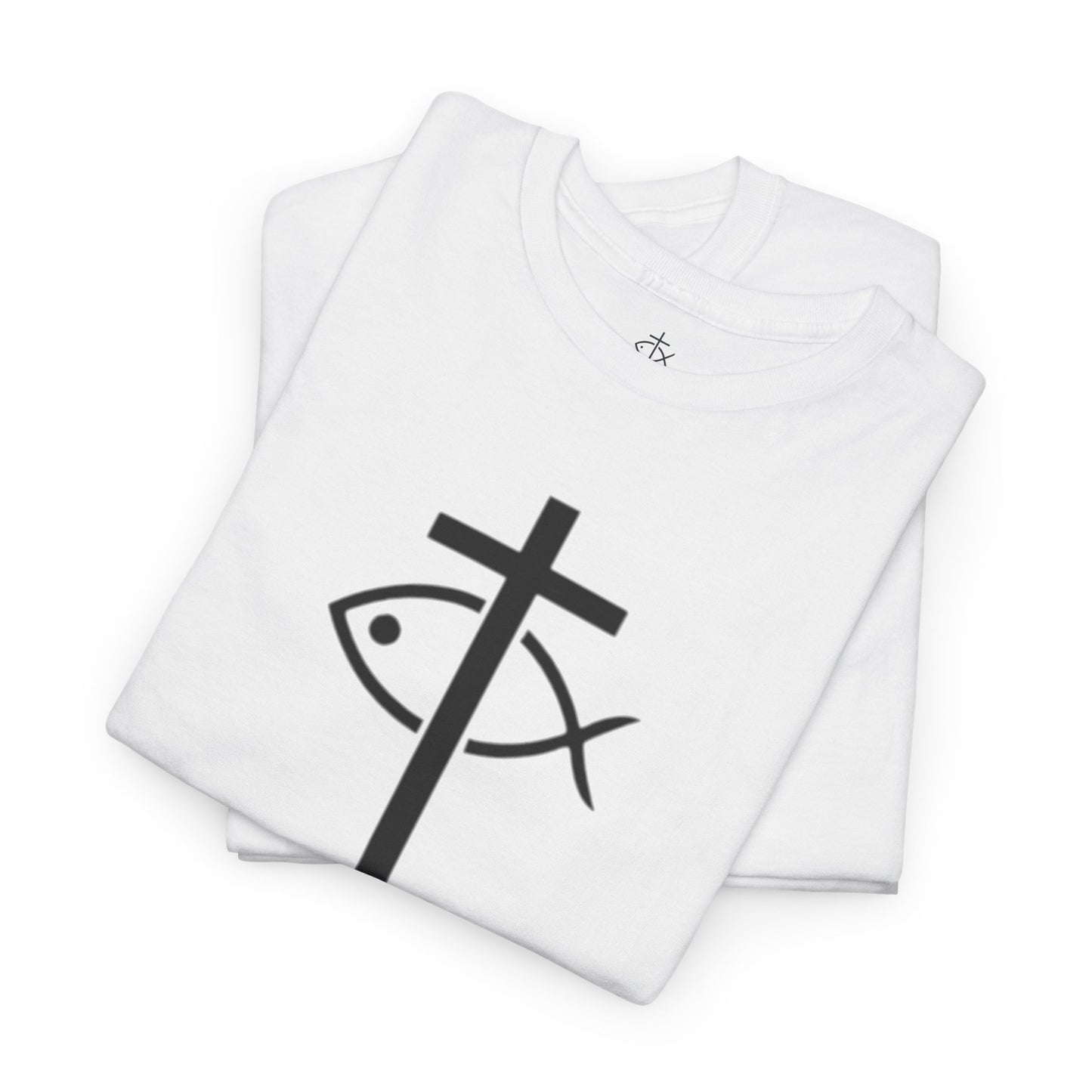 Authentic Design - Unisex T-Shirt - Heavy Cotton T-Shirt - Jesus Fish - Men's T-Shirt - Women T-Shirt Christian Faith - Unisex Clothing - ICHTHYS 911