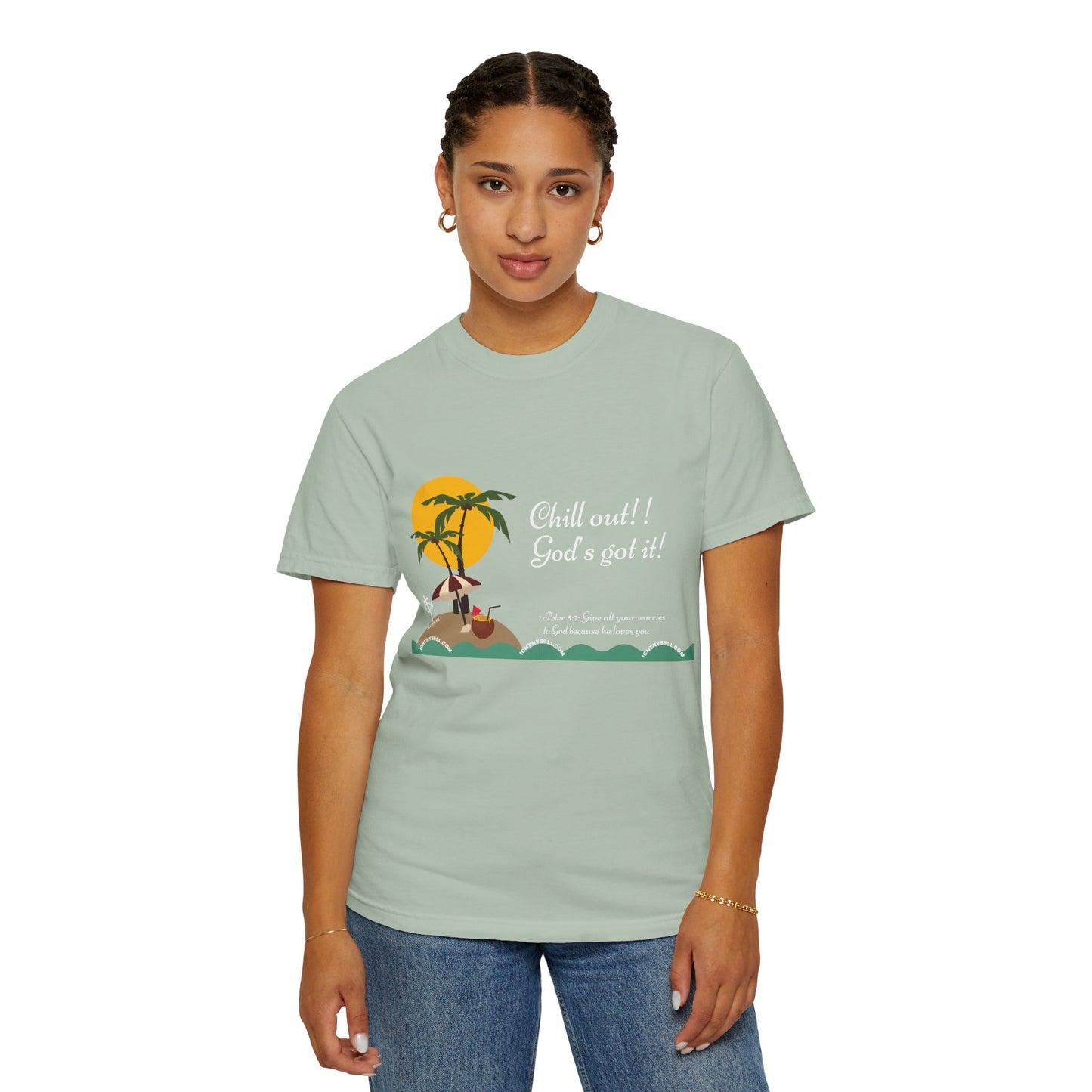 Chill Out God's got it White Font - Unisex T- Shirt - Medium Weight 100% Cotton - Summer T - Men T- Shirt - Women T-Shirt - Christian T-Shirt - Beach