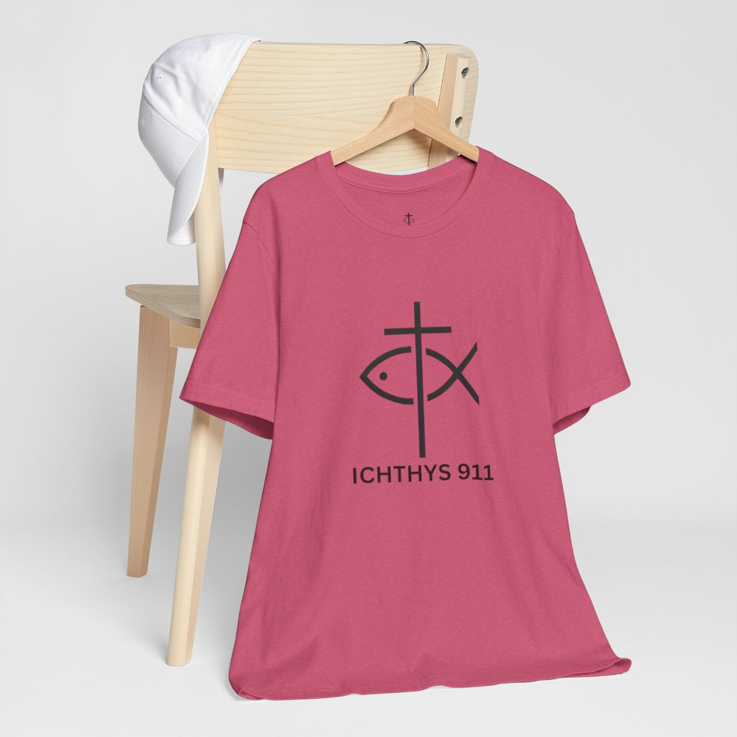 ICHTHYS 911 - Lightweight fabric - Unisex - 100% Airlume combed and ring-spun cotton - Light weight T-Shirt - Faith & Strength