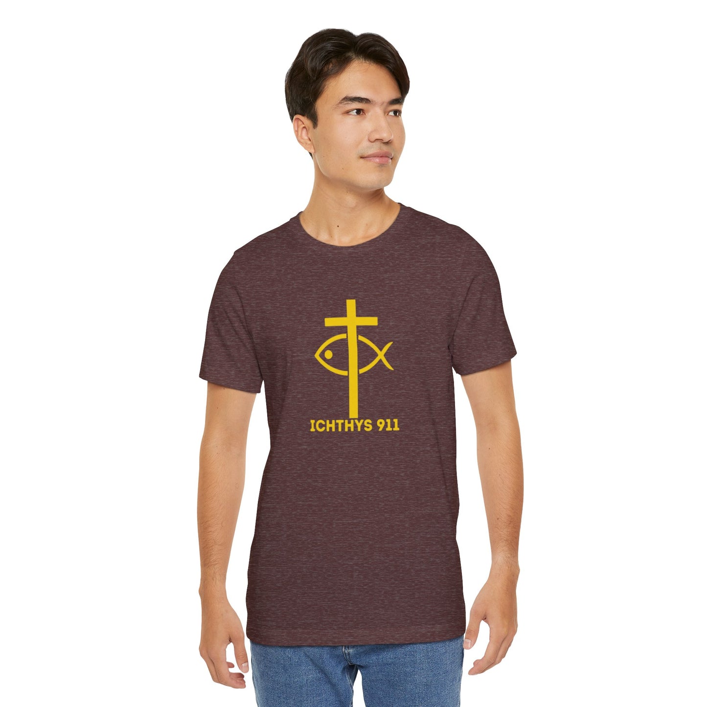 "Roll With God" - Unisex T- Shirt - Lightweight 100% Cotton - Summer T - Arm Form Fitting - Men T- Shirt - Women T-Shirt - Christian T-Shirt - Love Like Jesus - ICHTHYS 911 Design
