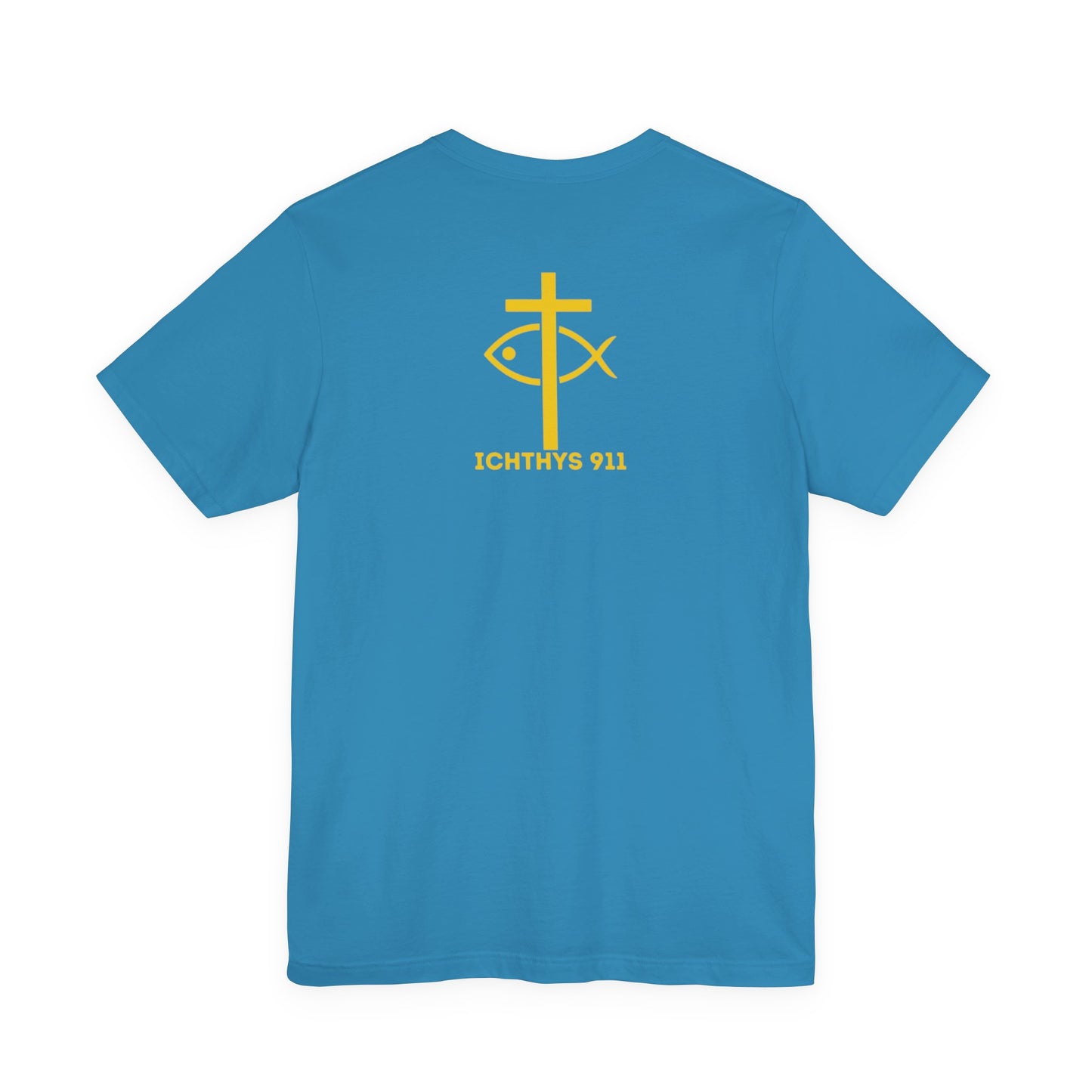 Roll With God Love Like Jesus - Reverse Design - Unisex T- Shirt - Lightweight 100% Cotton - Summer T - Arm Form Fitting - Men T- Shirt - Women T-Shirt - Christian T-Shirt - Love Like Jesus ICHTHYS 911