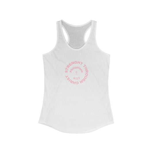 Women's Motivational Racerback Tank - Strength Through Christ
