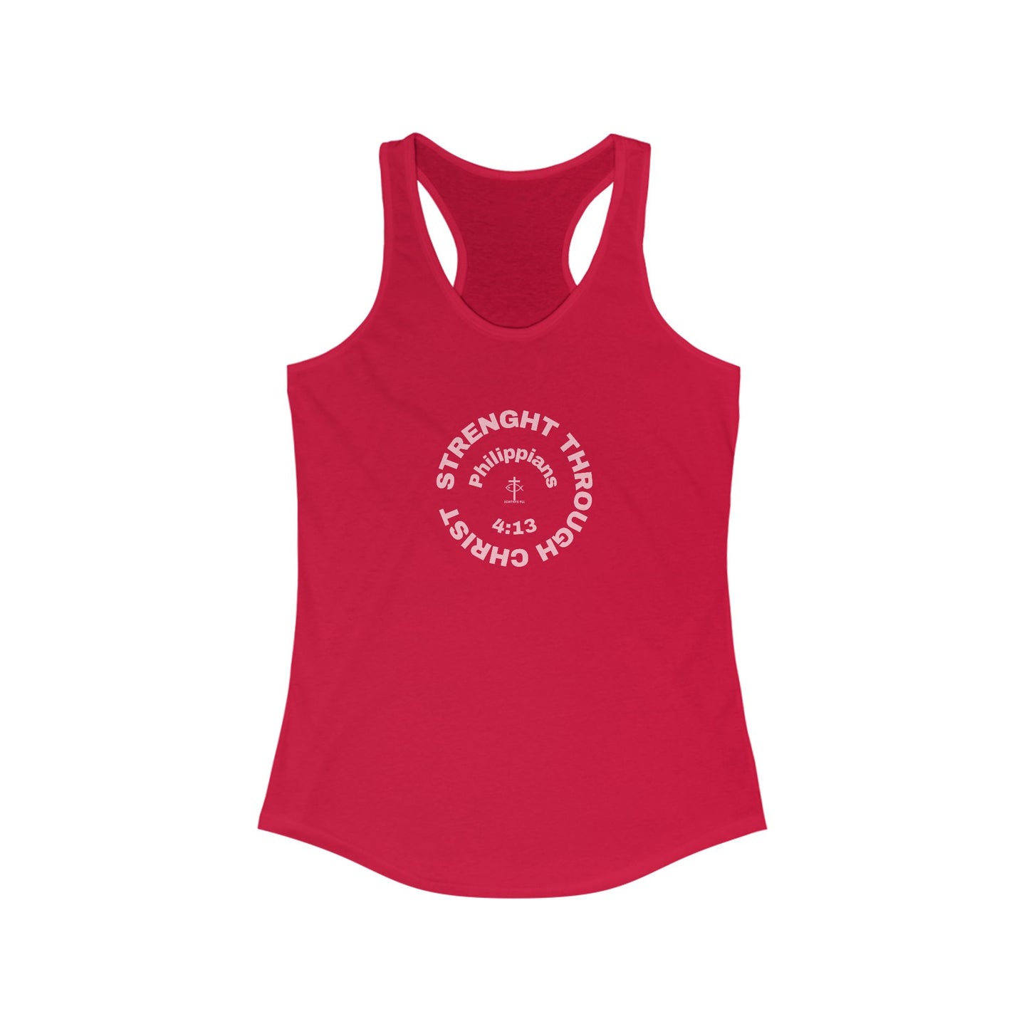Women's Motivational Racerback Tank - Strength Through Christ