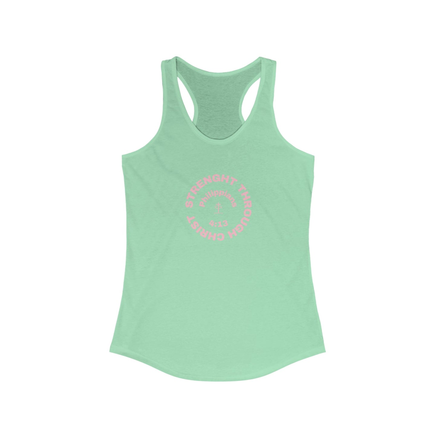 Women's Motivational Racerback Tank - Strength Through Christ