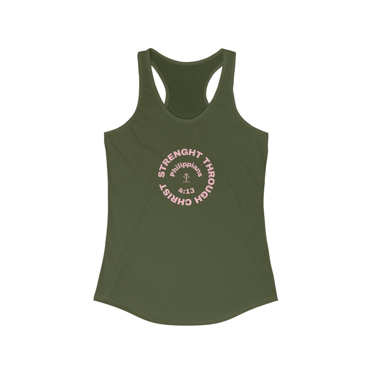 Women's Motivational Racerback Tank - Strength Through Christ