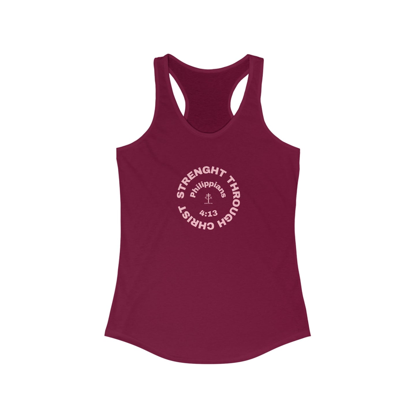 Women's Motivational Racerback Tank - Strength Through Christ
