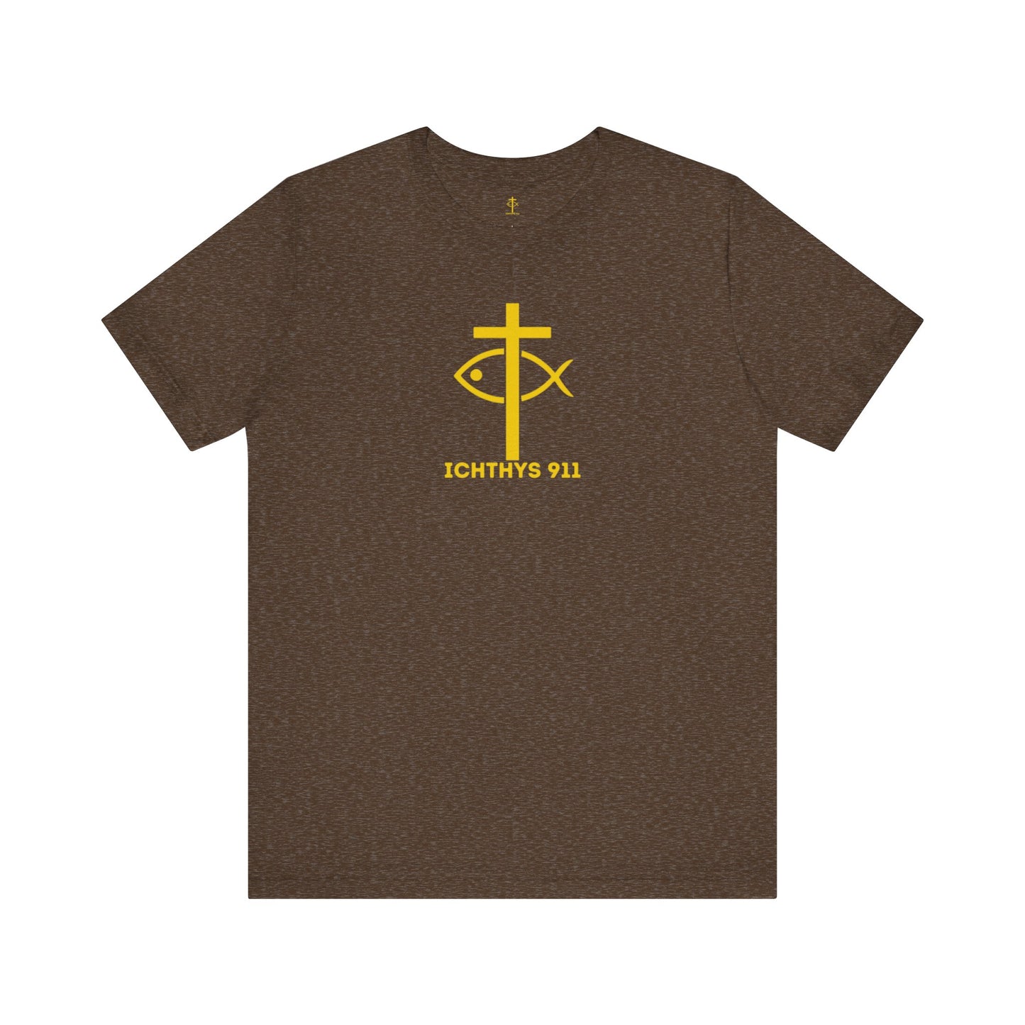"Roll With God Ride With Jesus" - Gold Font - Unisex T- Shirt - Lightweight 100% Cotton - Summer T - Arm Form Fitting - Men T- Shirt - Women T-Shirt - Christian T-Shirt - ICHTHYS 911