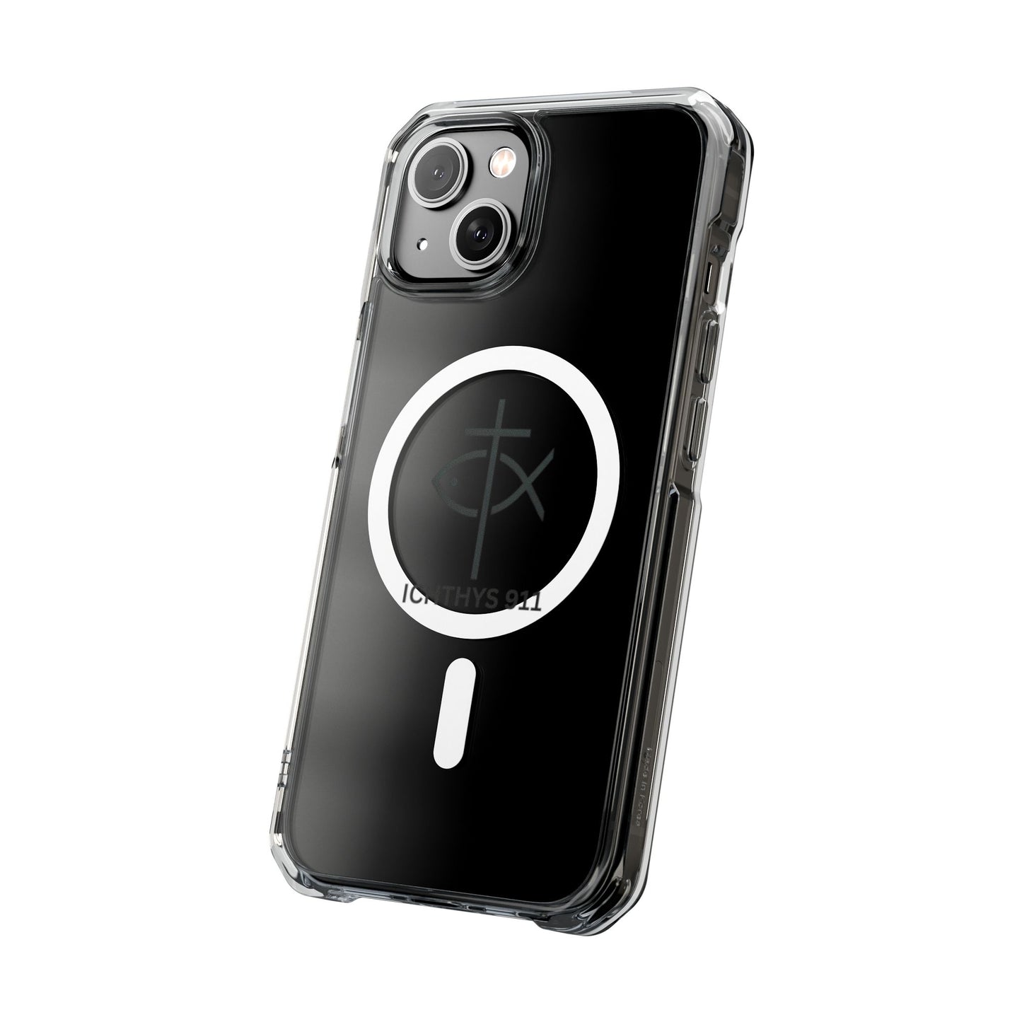 Magnetic Clear Case with Faith Symbol - Durable iPhone Protection