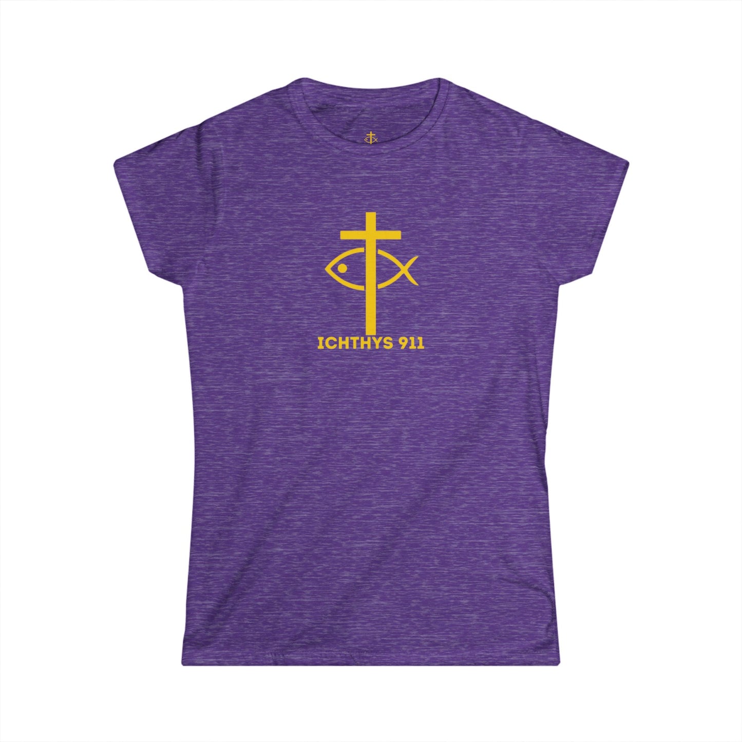 ICHTHYS 911 - "Roll With God Love Like Jesus" Faith-Inspired Women's Tee - Summer Light T-Shirt - Wear Your Faith - Softstyle Tee
