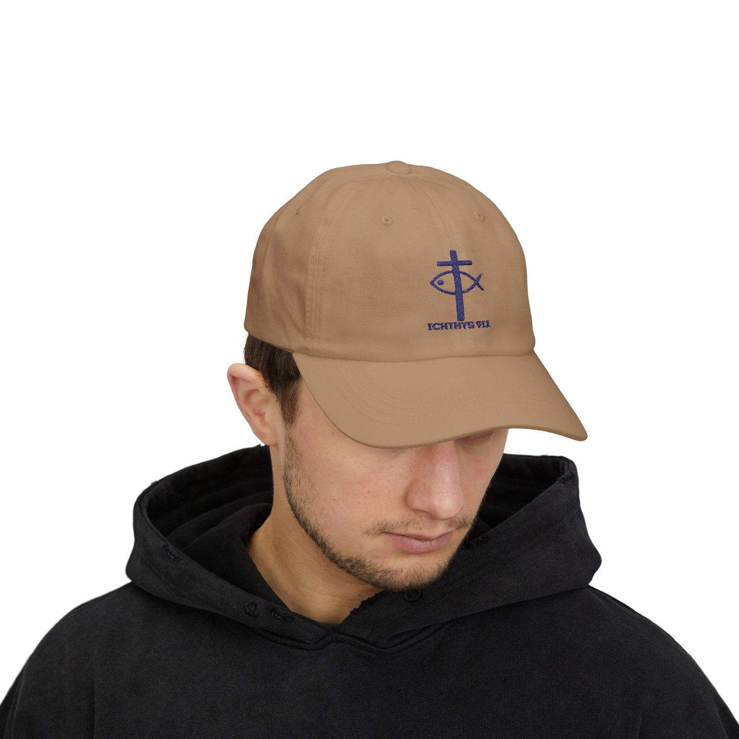 ICHTHYS 911 Classic Dad Cap - Faith-Inspired Adjustable Hat - Soft Hat - Adjustable Strap - Wear Your Faith - Unisex