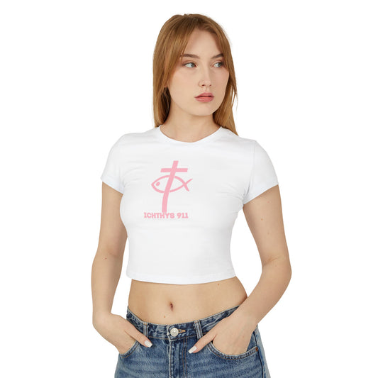 Faith Hope Love Women's Baby Tee - Inspirational Graphic Crop Top