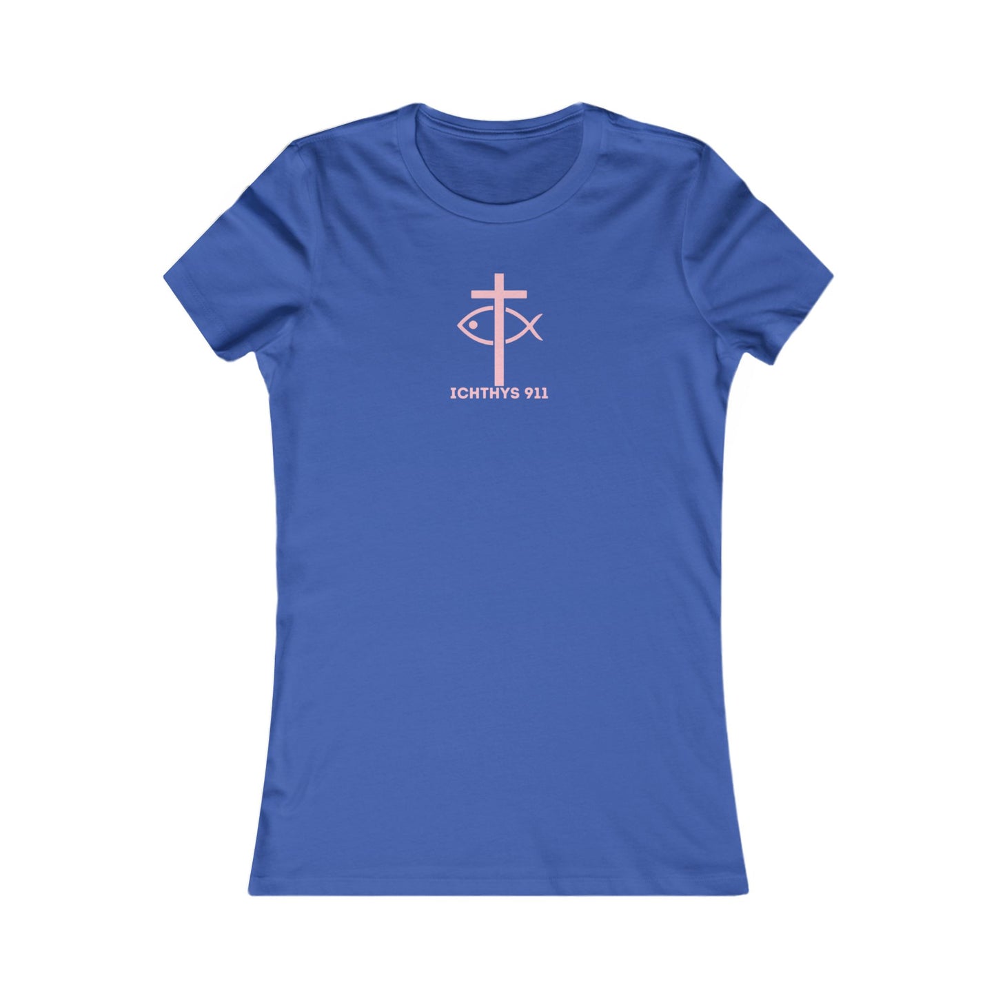 ICHTHYS 911 "Faith Hope Love" Inspirational Women's Favorite Tee - Love and Positivity Shirt - Slim Fit with Longer Body Length
