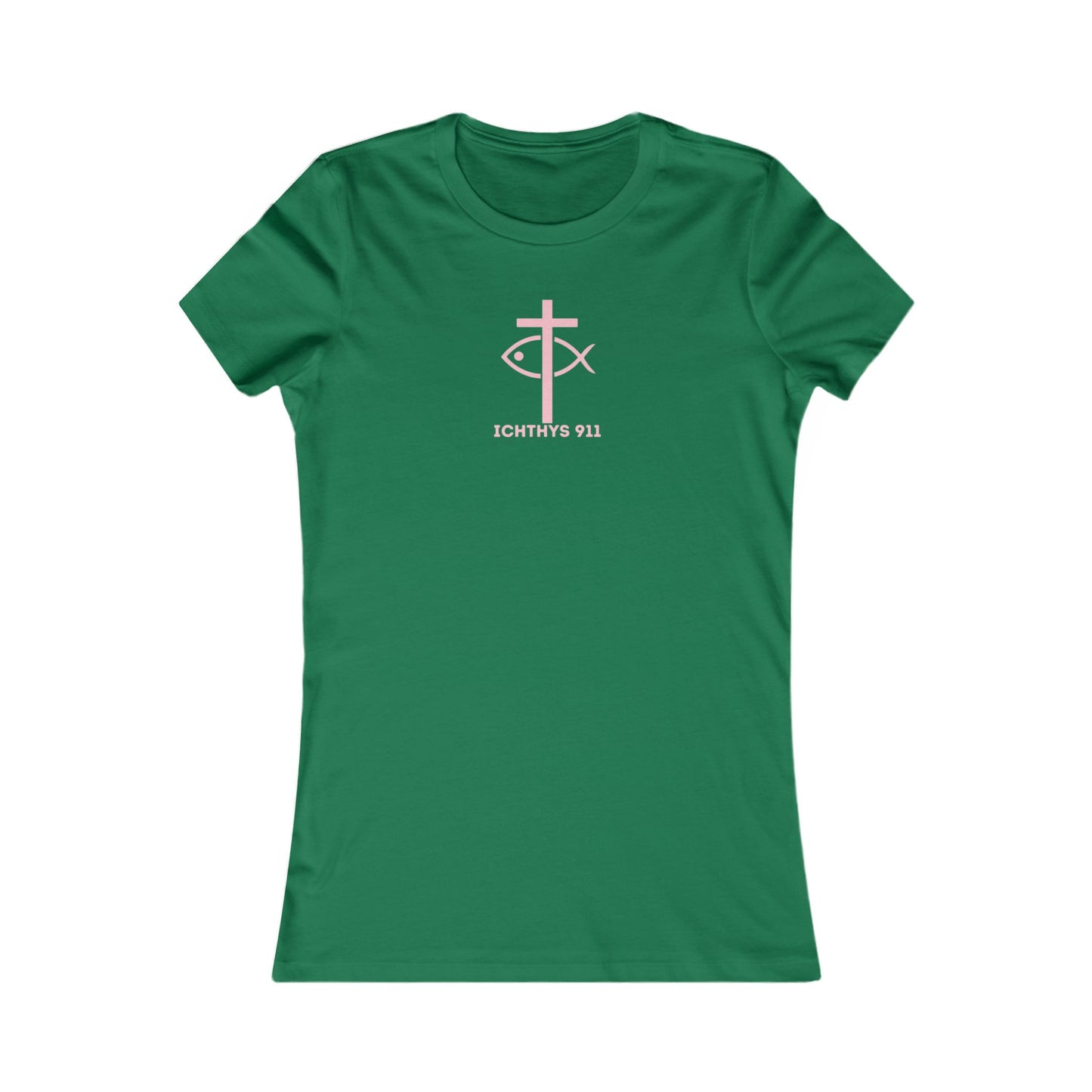 ICHTHYS 911 "Faith Hope Love" Inspirational Women's Favorite Tee - Love and Positivity Shirt - Slim Fit with Longer Body Length