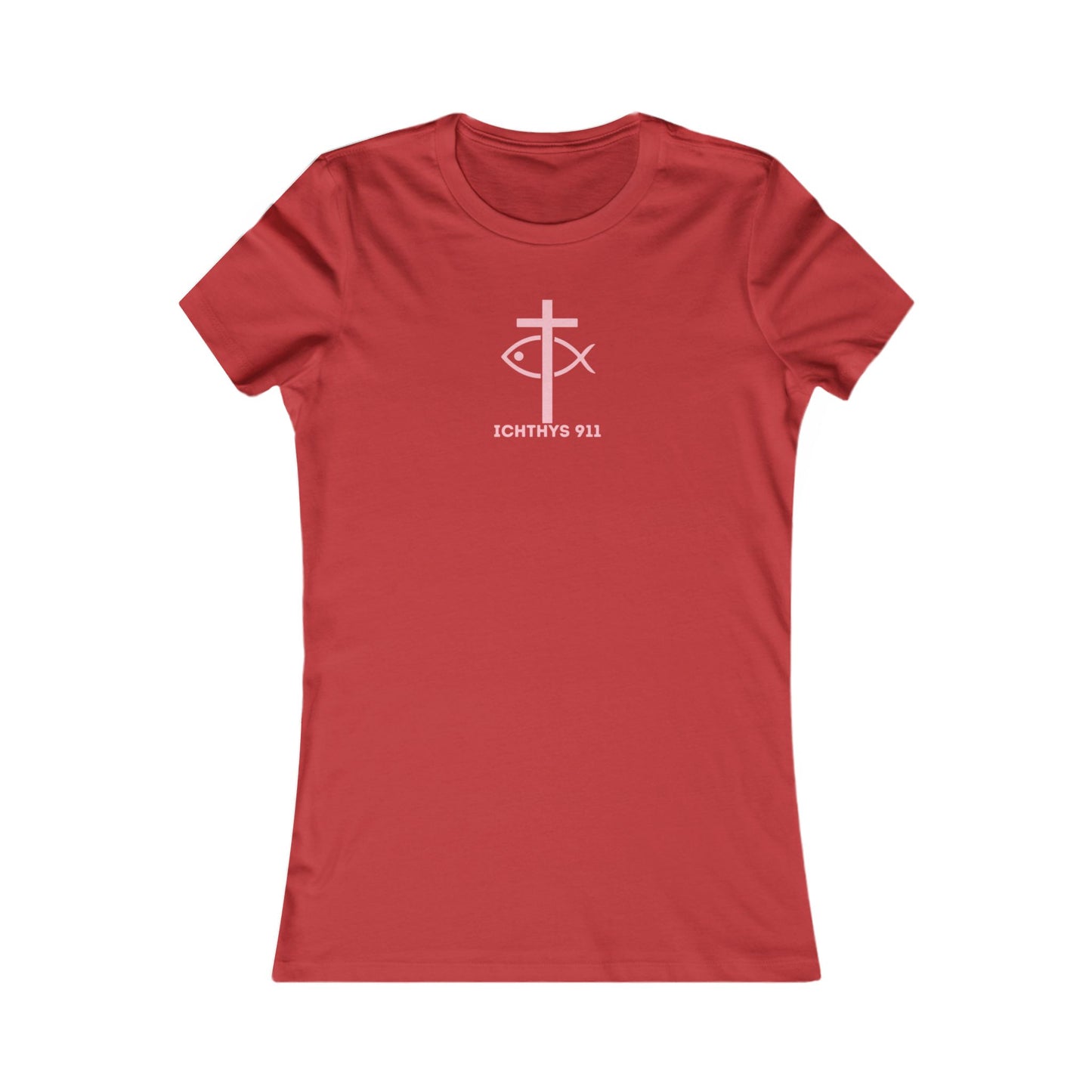 ICHTHYS 911 "Faith Hope Love" Inspirational Women's Favorite Tee - Love and Positivity Shirt - Slim Fit with Longer Body Length