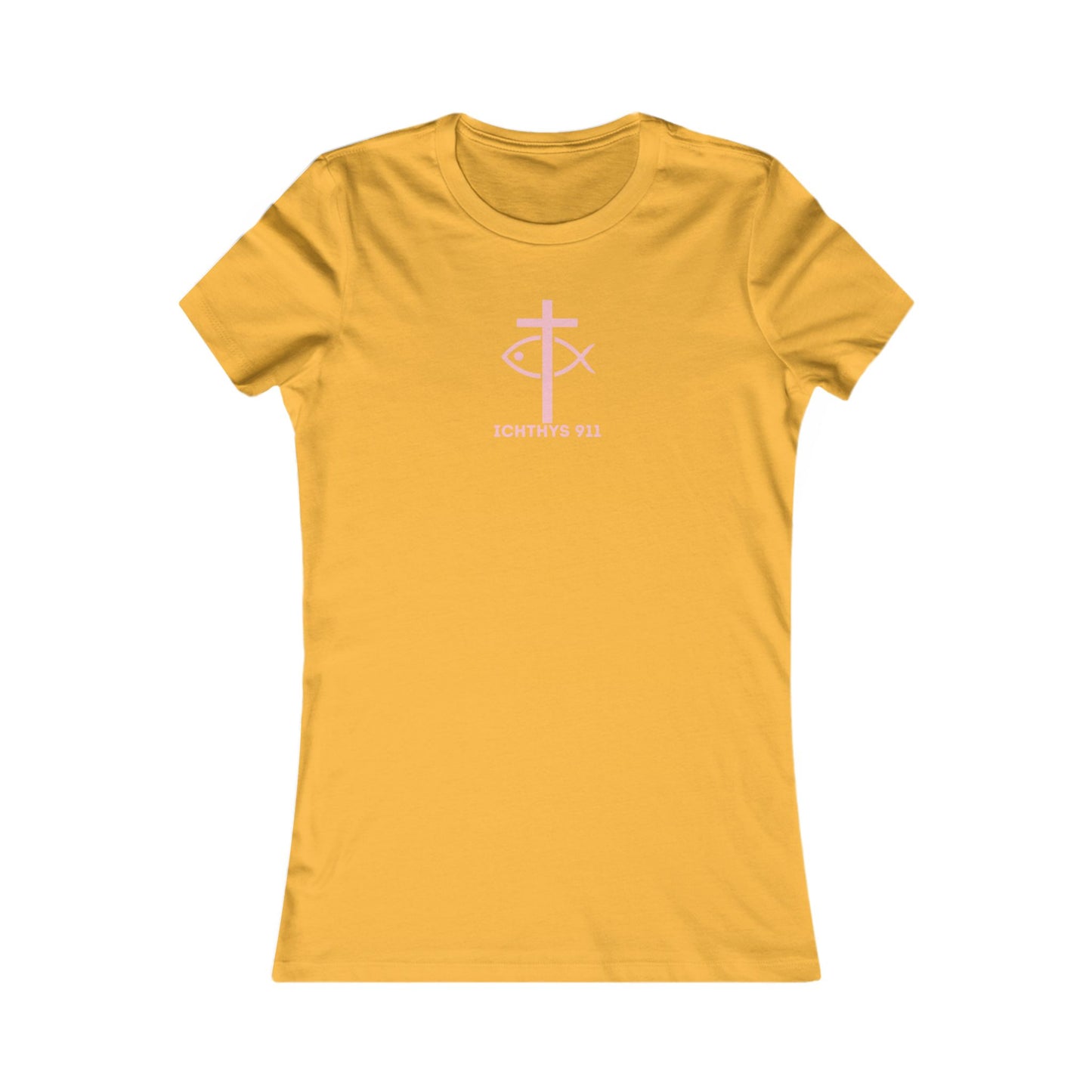 ICHTHYS 911 "Faith Hope Love" Inspirational Women's Favorite Tee - Love and Positivity Shirt - Slim Fit with Longer Body Length