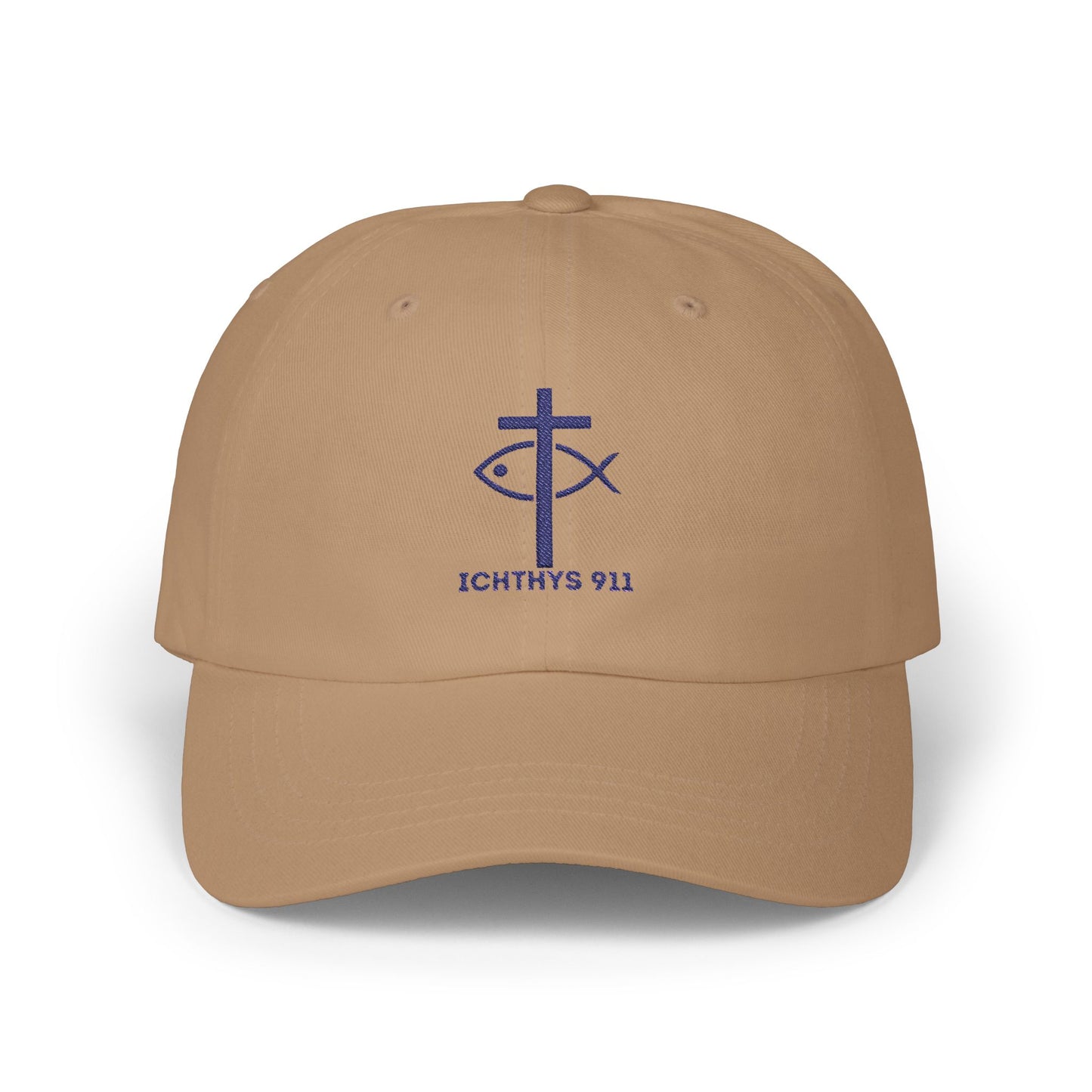 ICHTHYS 911 Classic Dad Cap - Faith-Inspired Adjustable Hat - Soft Hat - Adjustable Strap - Wear Your Faith - Unisex