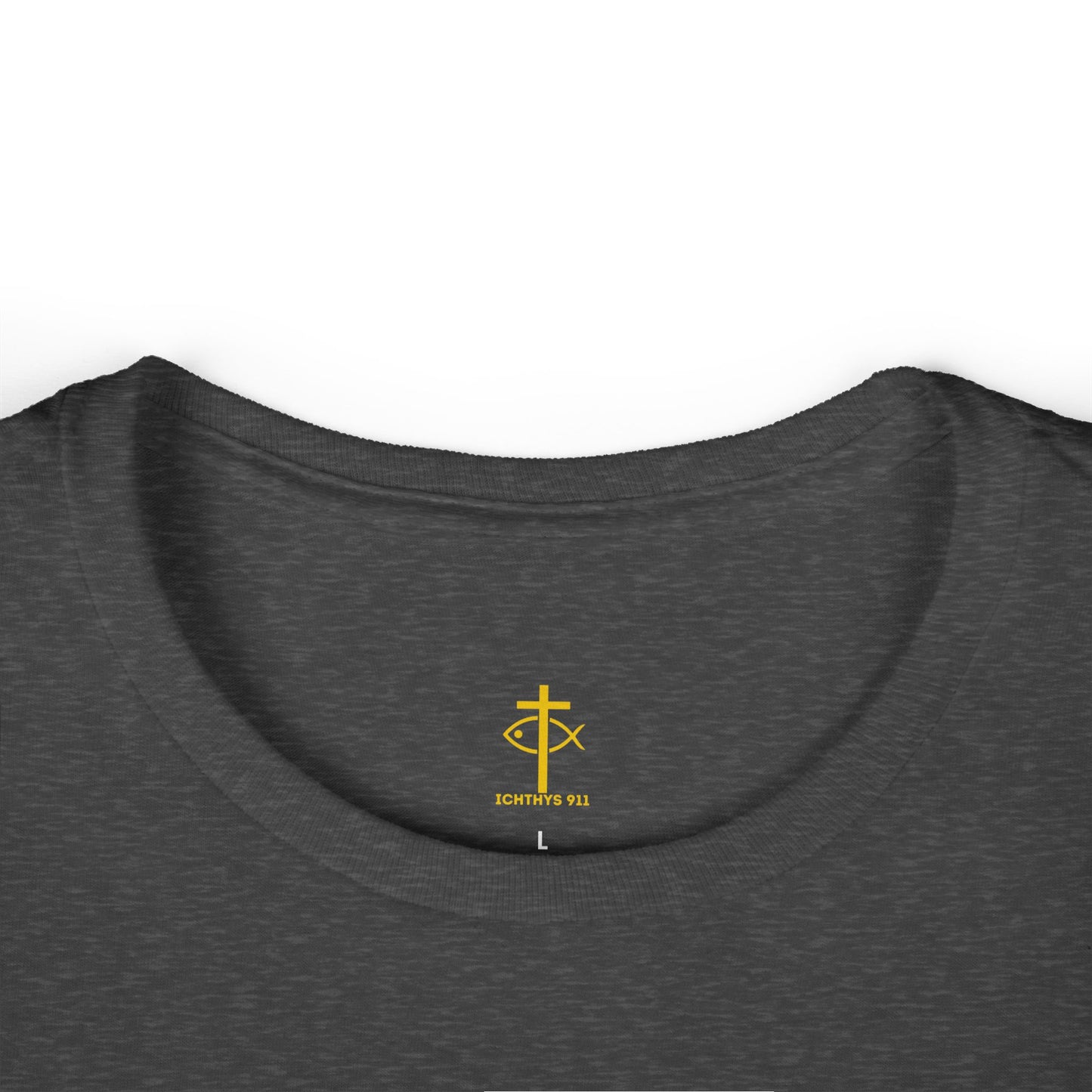 ICHTHYS 911 - "Roll With God Love Like Jesus" Faith-Inspired Women's Tee - Summer Light T-Shirt - Wear Your Faith - Softstyle Tee