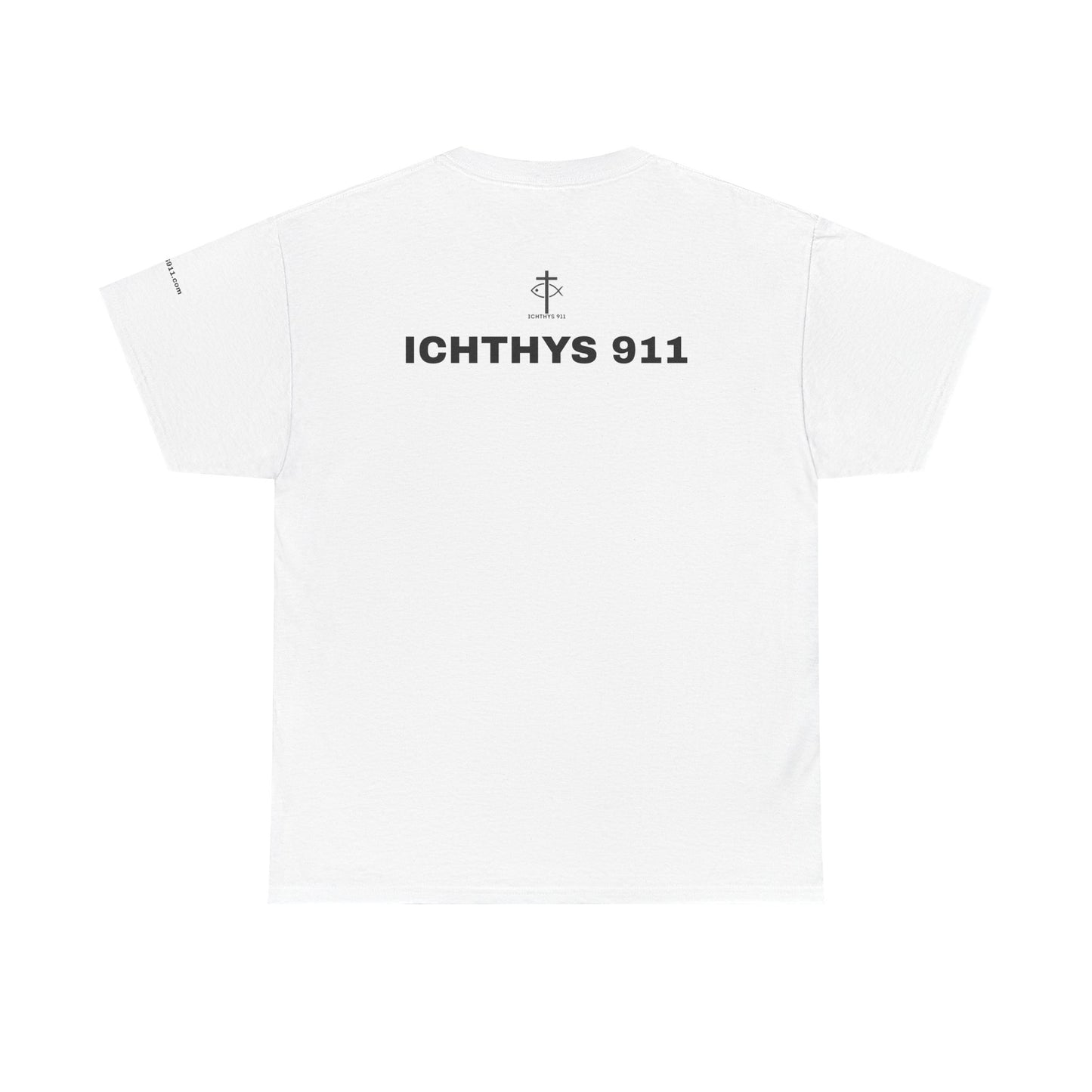 Authentic Design - Unisex T-Shirt - Heavy Cotton T-Shirt - Jesus Fish - Men's T-Shirt - Women T-Shirt Christian Faith - Unisex Clothing - ICHTHYS 911