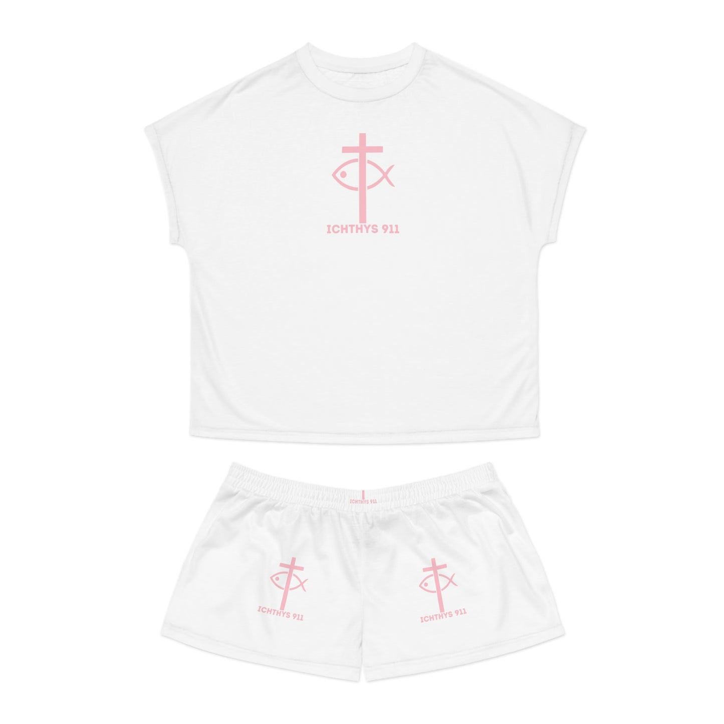 ICHTYHS 911 - Christian Short Pajama Set for Women - Soft & Comfortable Sleepwear