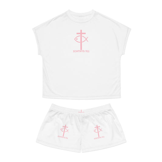 ICHTYHS 911 - Christian Short Pajama Set for Women - Soft & Comfortable Sleepwear