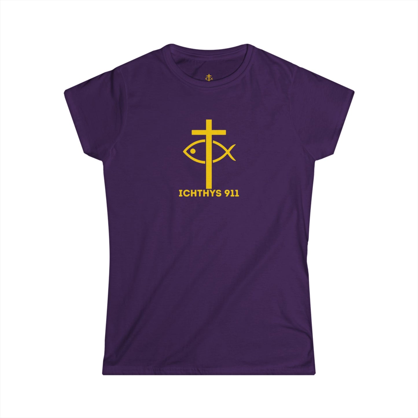 ICHTHYS 911 - "Roll With God Love Like Jesus" Faith-Inspired Women's Tee - Summer Light T-Shirt - Wear Your Faith - Softstyle Tee